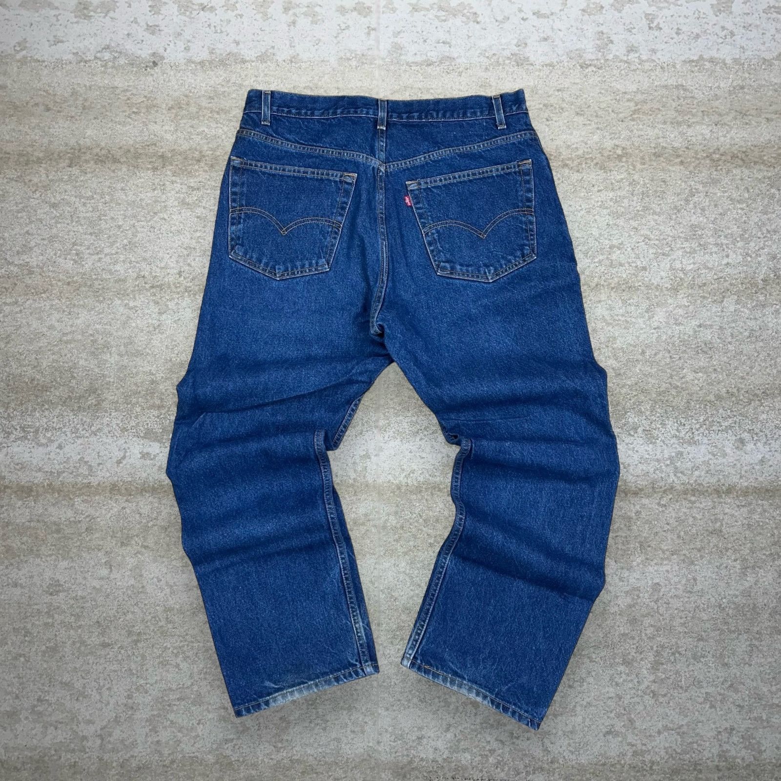 image of True Vintage Levis Jeans Dark Wash Denim Baggy Red Tab 70's in Blue, Men's (Size 36)