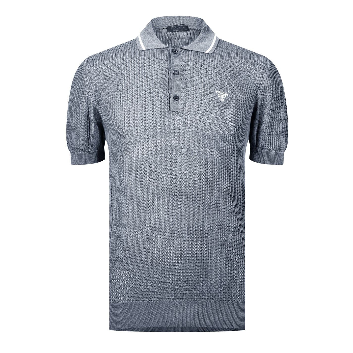 Prada PRADA Knit Short Sleeve Polo Shirt Size US S / EU 44-46 / 1 - 1 Thumbnail