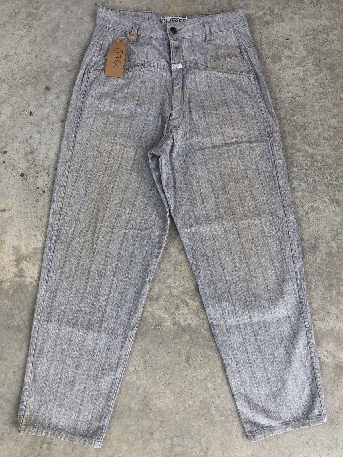 image of Closed x Marithe Francois Girbaud Baggy Jeans Hip Hop Stripe Jeans in Grey, Men's (Size 28)