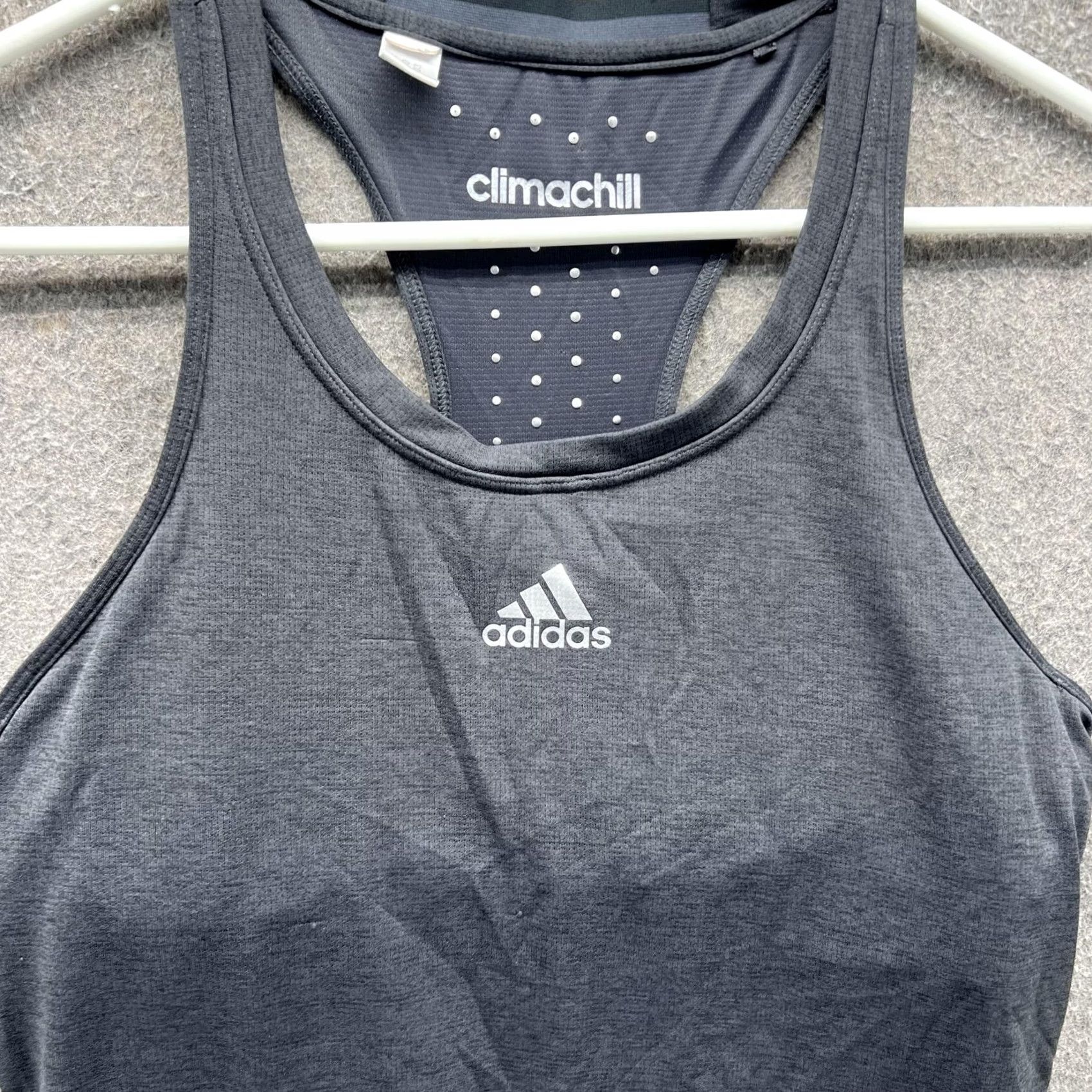 Adidas Adidas Climachill Tank Top Womens Small Gray Racerback Running Athletic AJ6930 Size S / US 4 / IT 40 - 4 Thumbnail