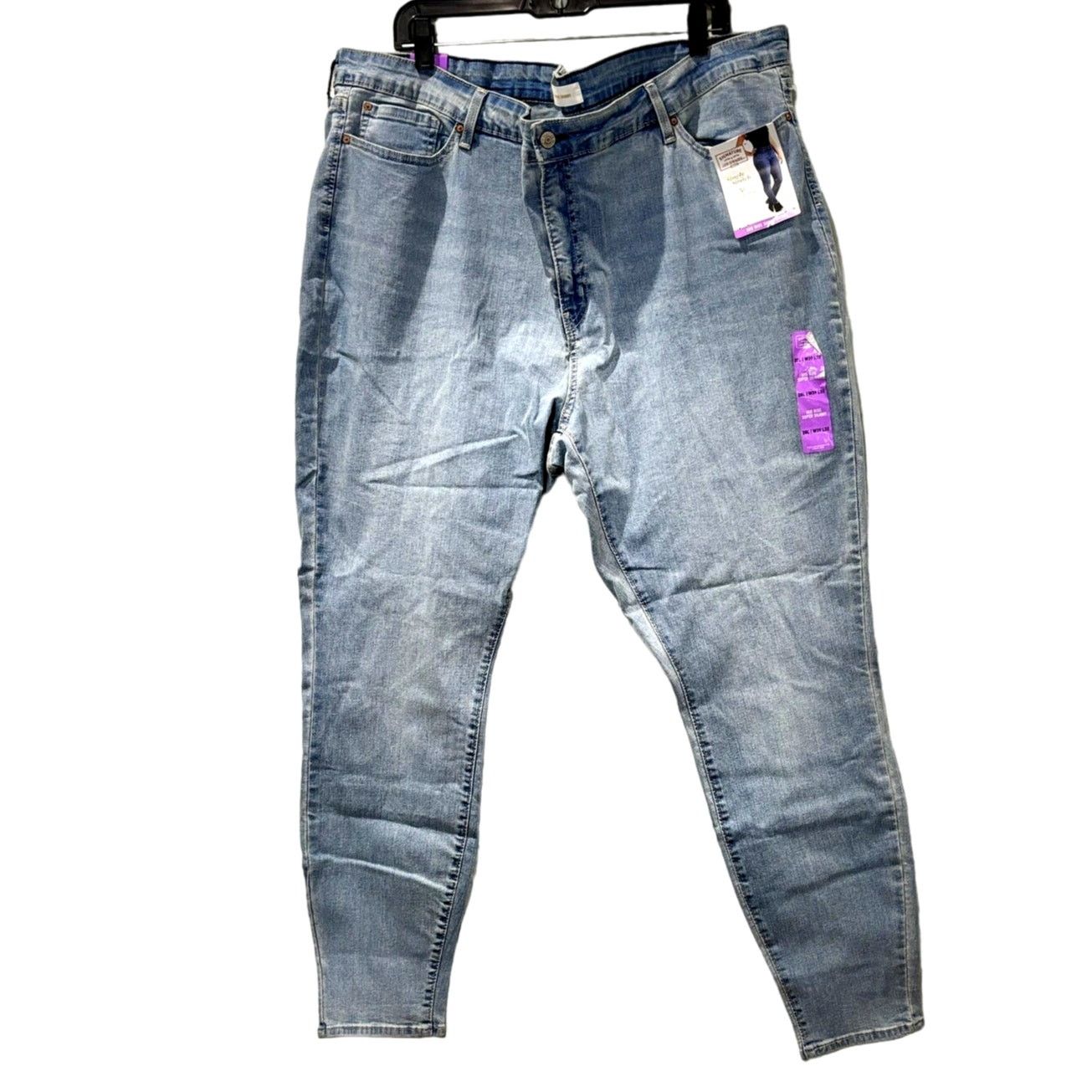Levi's LEVI'S Simply Stretch Light Wash Mid-Rise Super Skinny Jean Size 39" - 3 Thumbnail