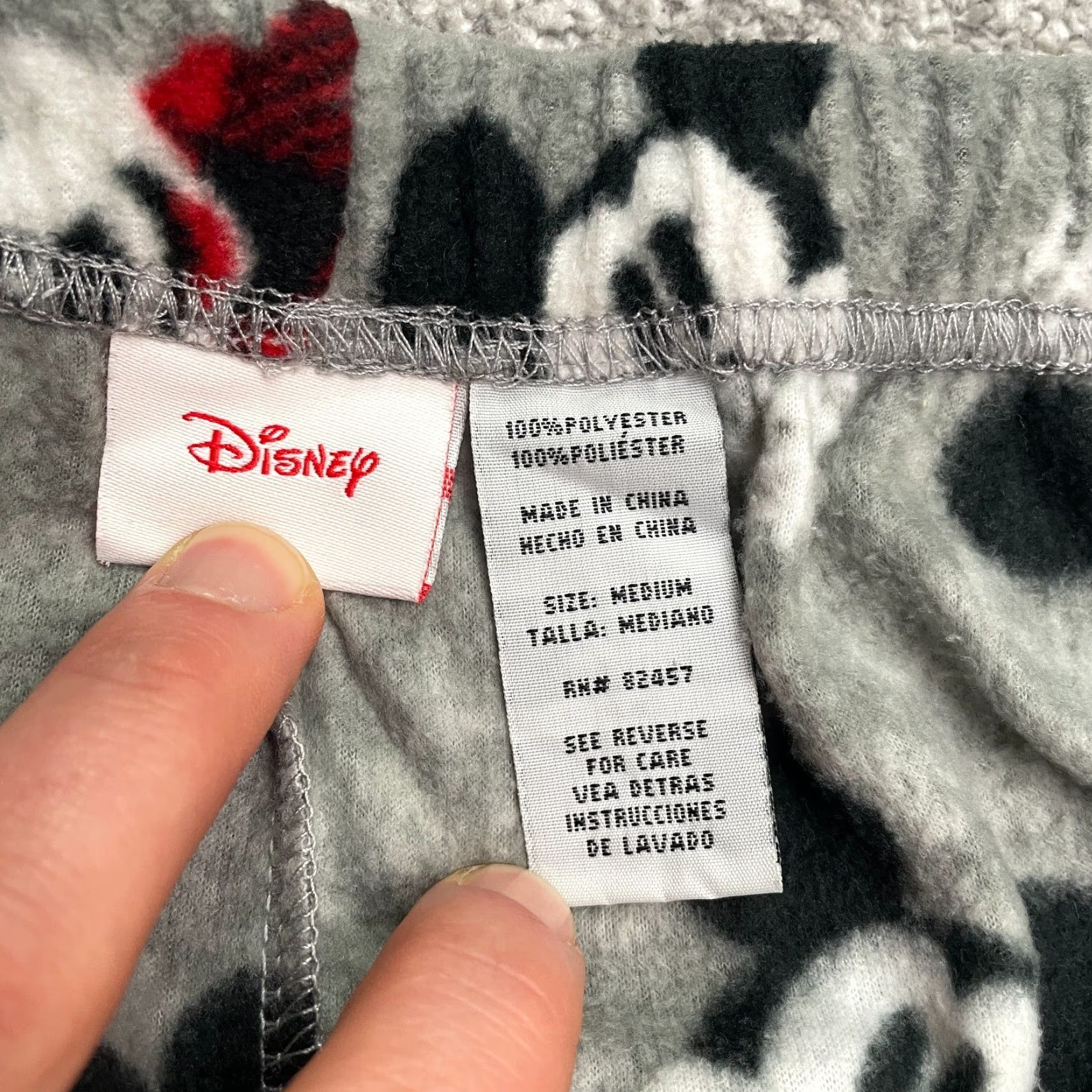Disney Disney Mickey Mouse Plush Pajama Pants Mens Medium Multicolor Printed Holiday 32x31 Shirt? Size US 31 - 4 Thumbnail