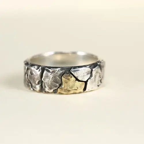 Vintage Father Vintage Adjustable Crack Flaw Ring Size ONE SIZE - 1 Thumbnail