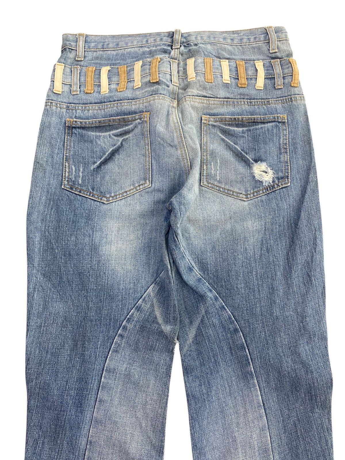 Japanese Brand Japanese Brand Double Waist Style Twist Leg Jeans Size US 30 / EU 46 - 4 Thumbnail