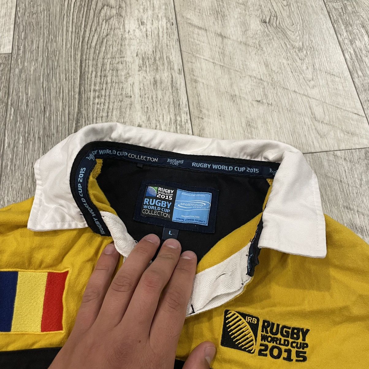 Vintage ROMANIA rugby 90s jersey polo tee shirt world cup Size US L / EU 52-54 / 3 - 3 Thumbnail
