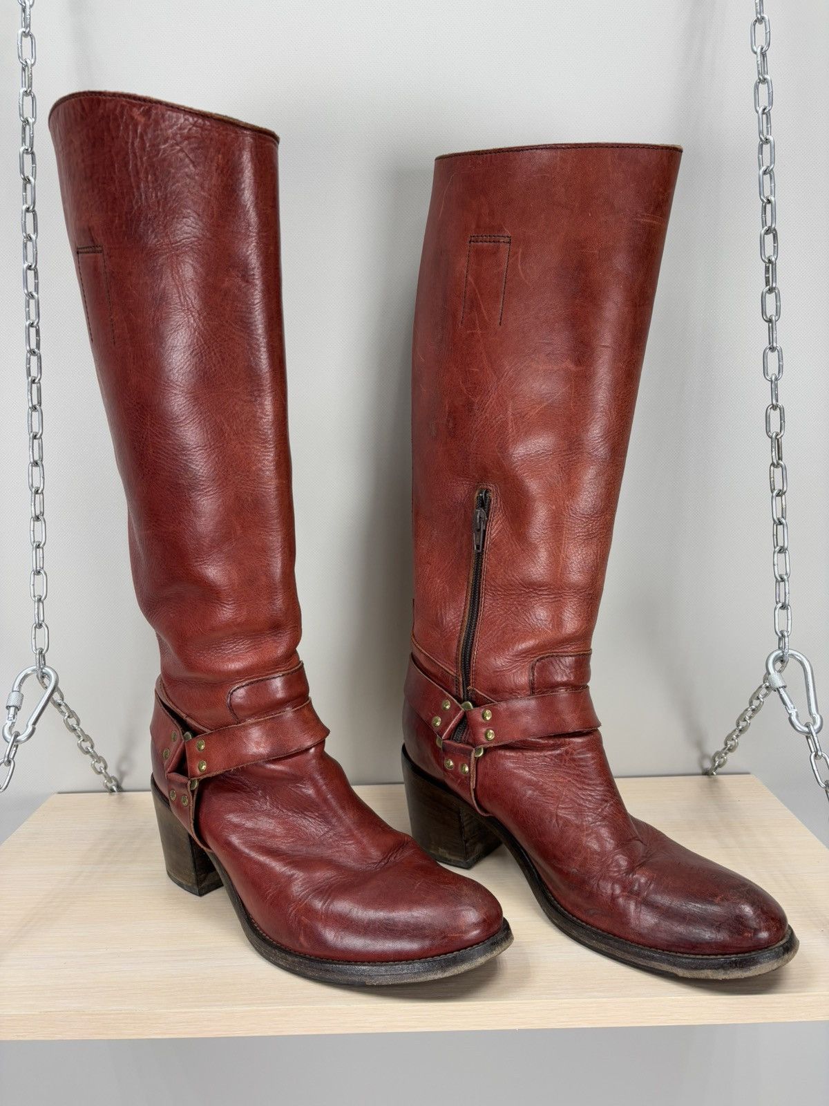 Leather × MoMA Womens boots MOMA Size 40 Color Red Size US 10 / IT 40 - 3 Thumbnail