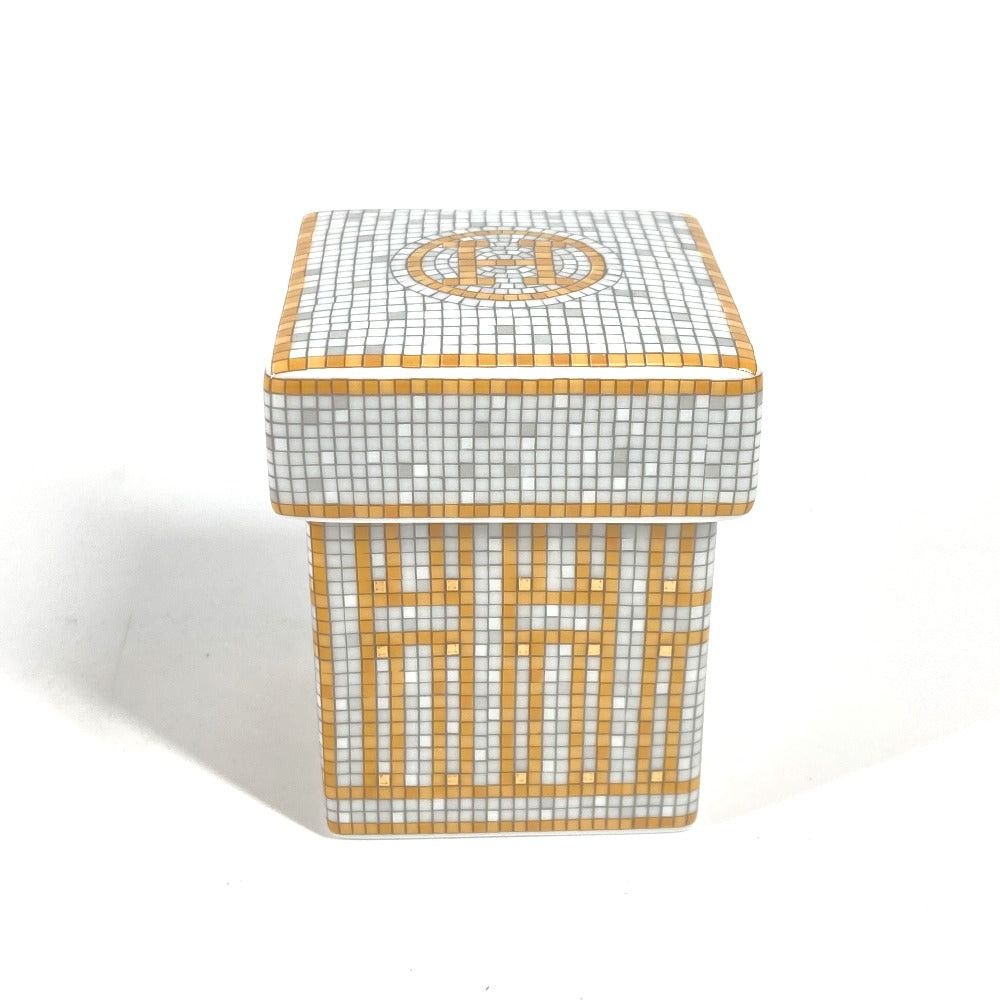 Hermes Hermes P026061P Sugarbox Sugar Pot Box 〈Mosaic Twenty-Four. Gold Pm Tableware Interior Plate Sundries China Women Size ONE SIZE - 1 Thumbnail