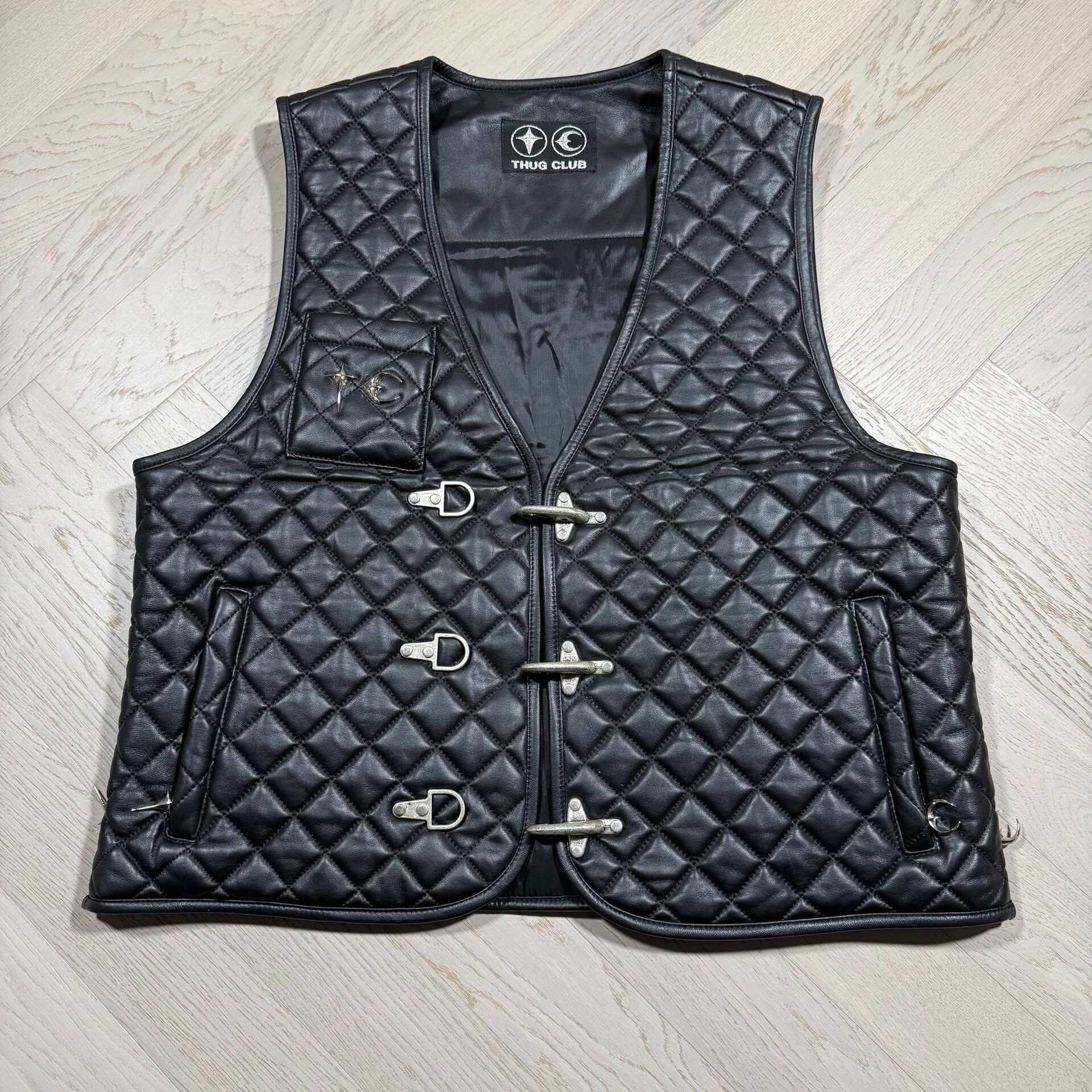Visvim Thug Club Quilted Leather Vest Size US XL / EU 56 / 4 - 1 Thumbnail