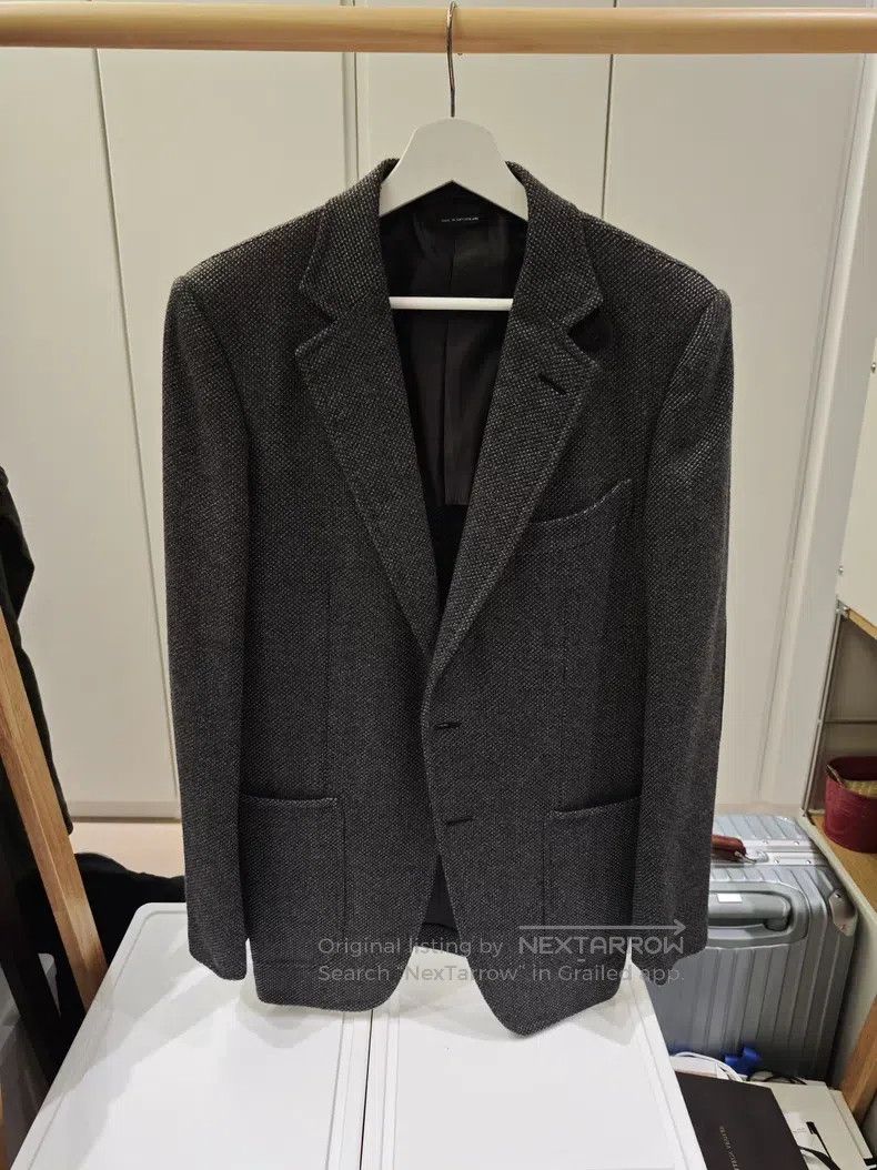 Tom Ford Tom Ford Advanced Wool and Leather Blended Suit Size 48L - 1 Thumbnail