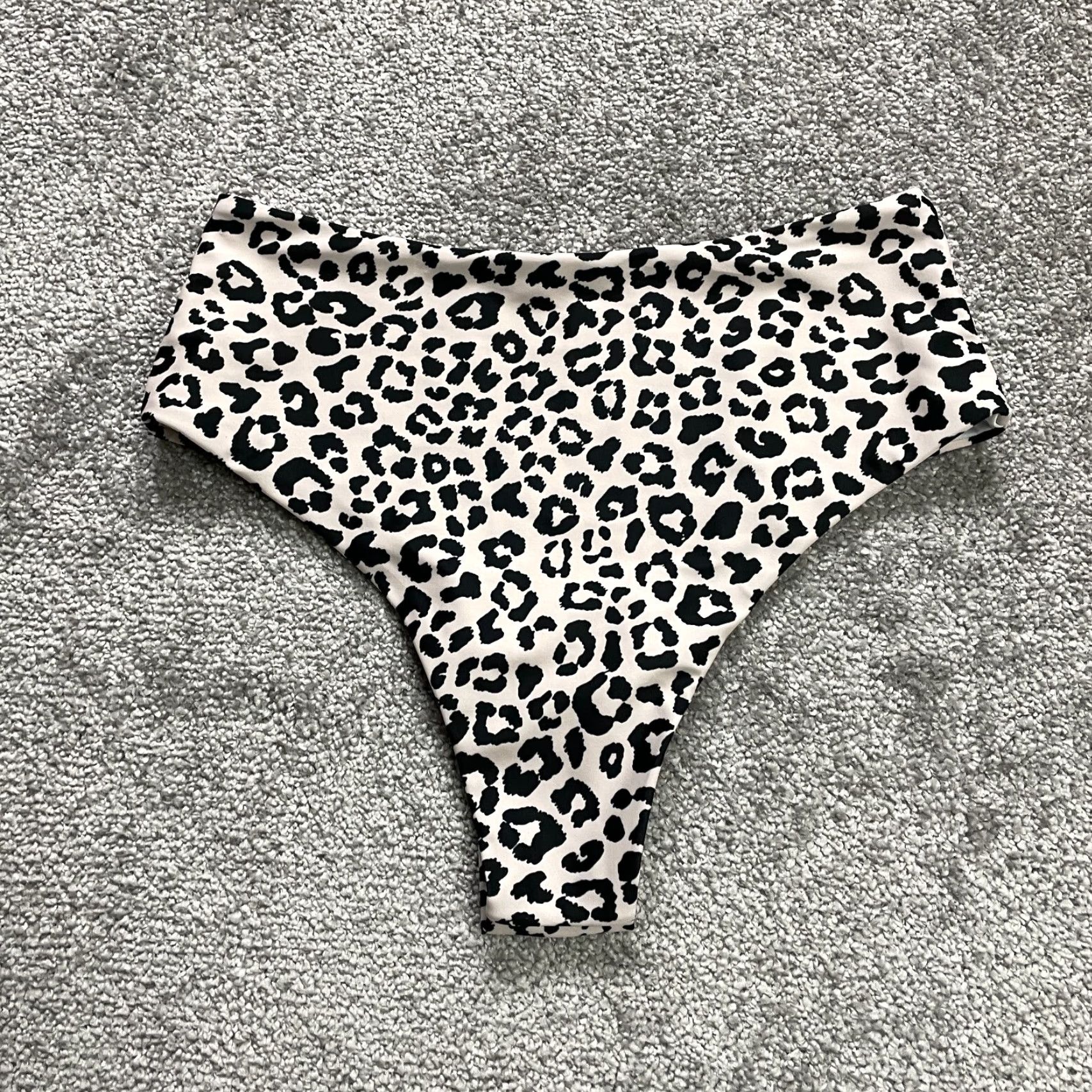 Vintage Unbranded Bikini Bottom Womens Small Leopard Animal Print High Rise Beach Pool Size 28" / US 6 / IT 42 - 2 Thumbnail
