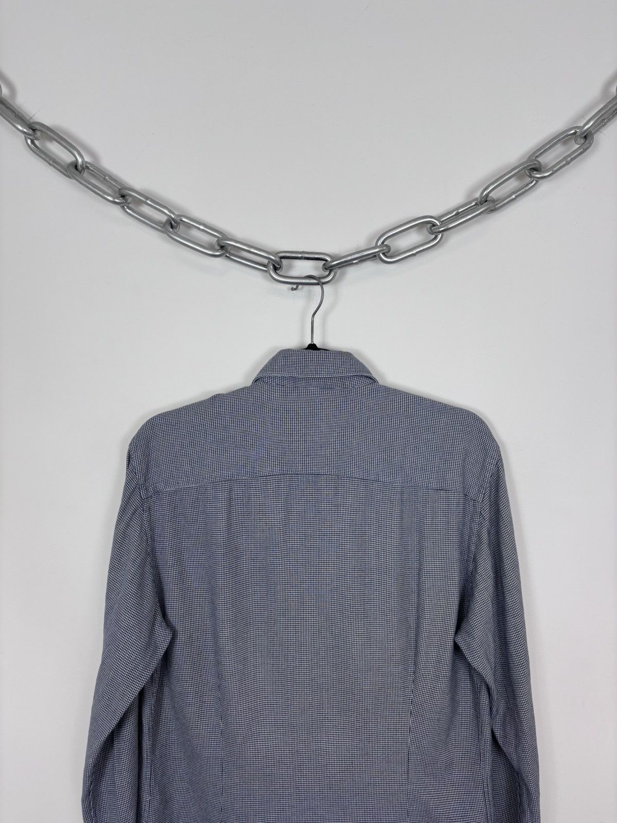 Eton Eton Men’s Navy Blue White Long Sleeve Shirt Houndstooth Size US S / EU 44-46 / 1 - 16 Thumbnail