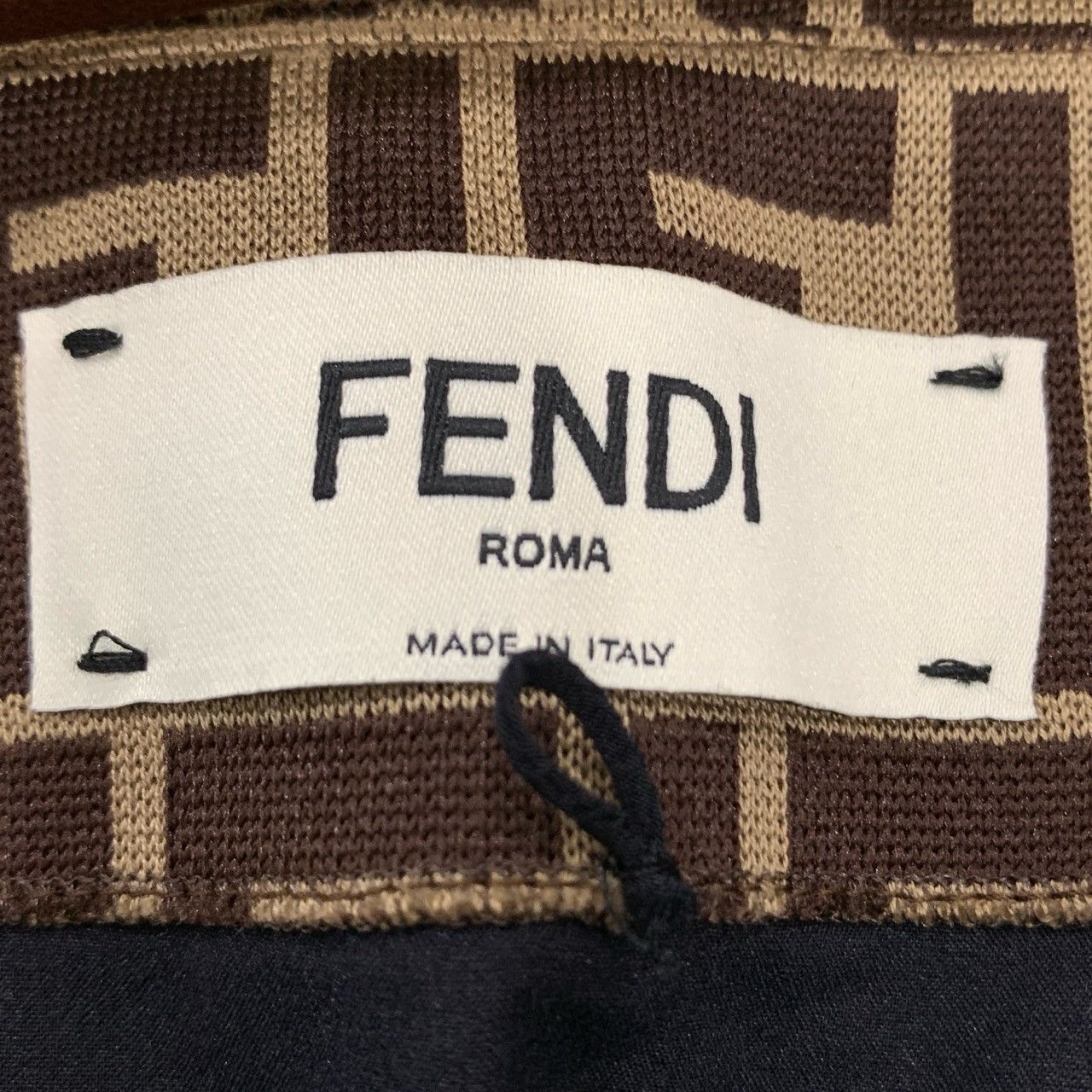 Fendi Fendi Logo Monogram Print Brown Cotton-Silk Mini Skirt Size 30" / US 8 / IT 44 - 5 Thumbnail