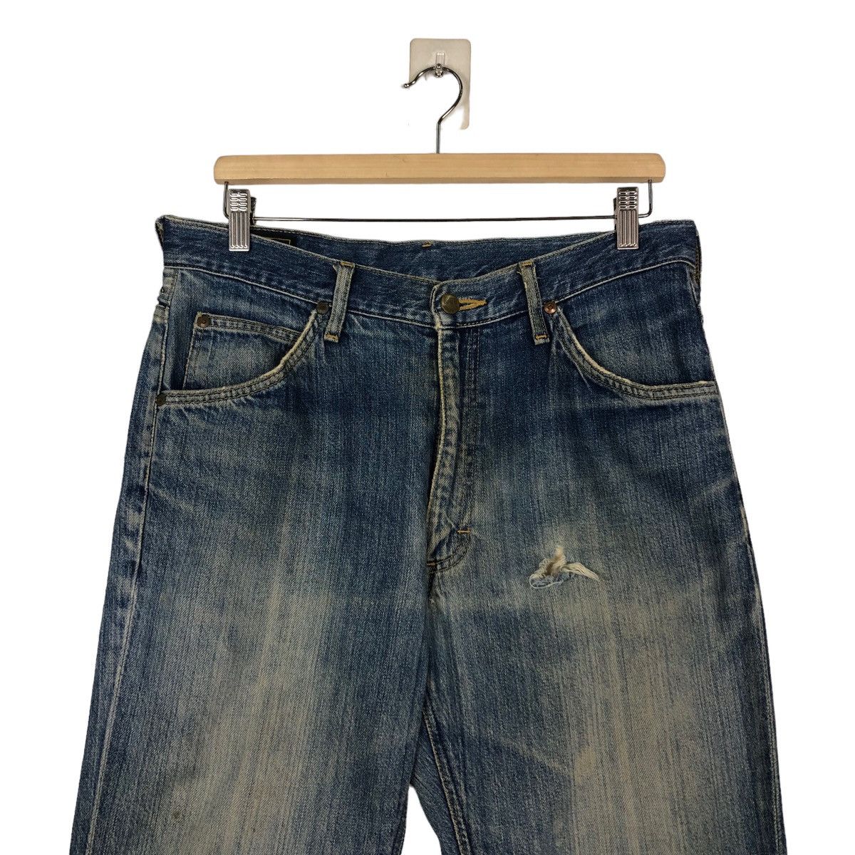 Japanese Brand 🔥Vintage Denim Jeans Lee Rider Biker Size US 32 / EU 48 - 3 Thumbnail