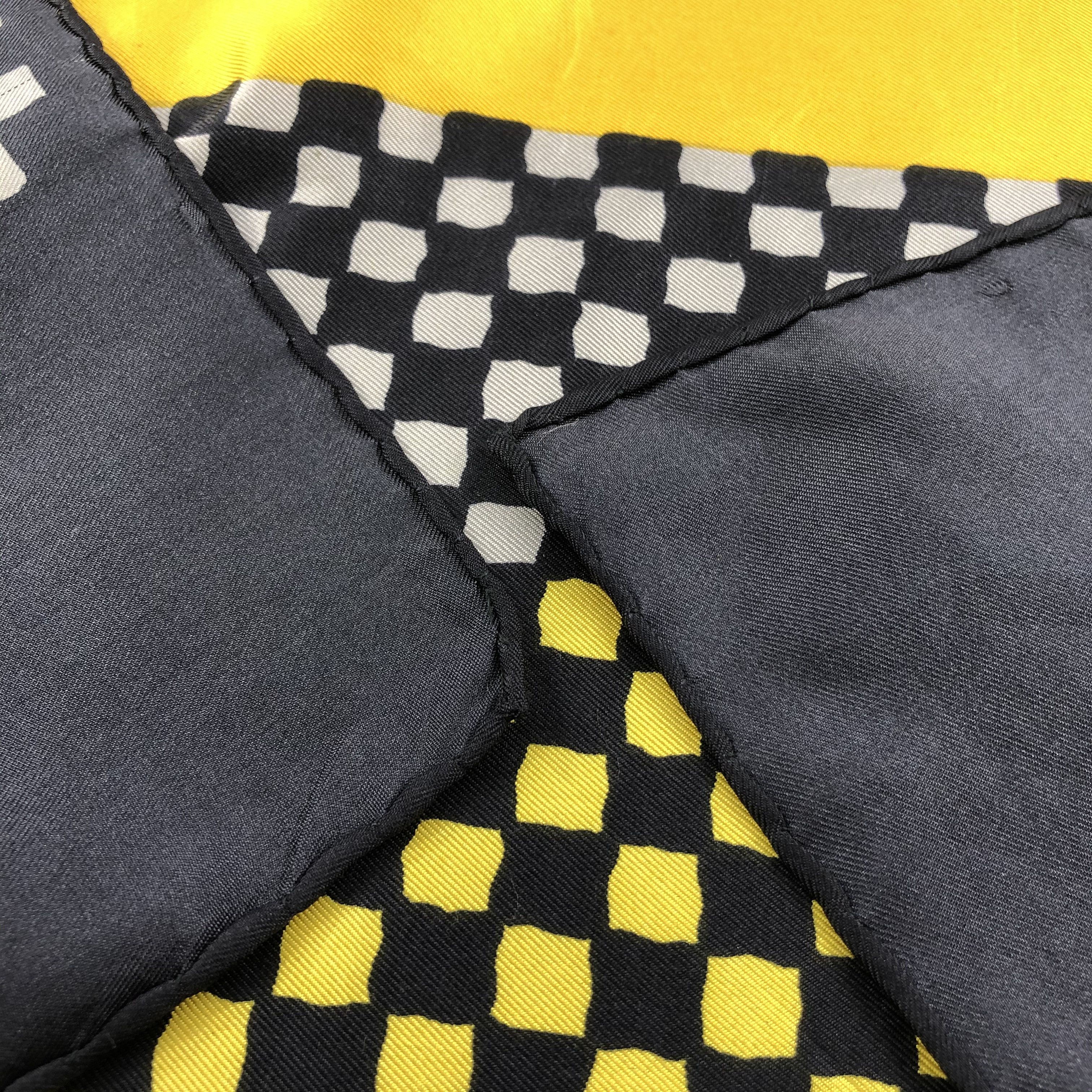 Vintage Vintage Giementonio Checkered Silk Scarf M332 Size ONE SIZE - 6 Thumbnail