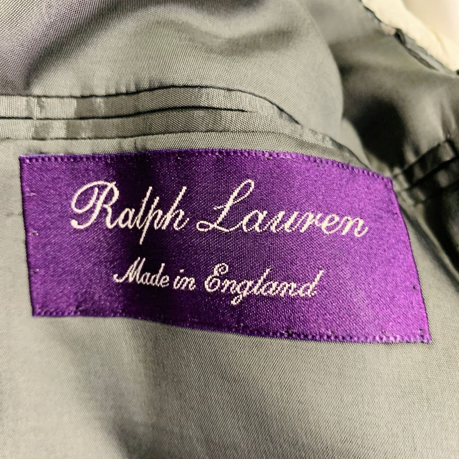 Ralph Lauren Size 39 Grey Chalkstripe Wool Notch Lapel Pleated Suit Size 40R - 8 Thumbnail