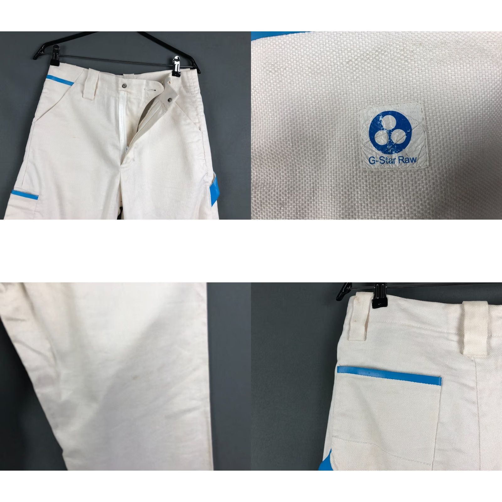 G-Star G-Star Raw Pants Linen Cotton 29/34 Men White Casual Jeans Pants Size US 29 - 8 Thumbnail