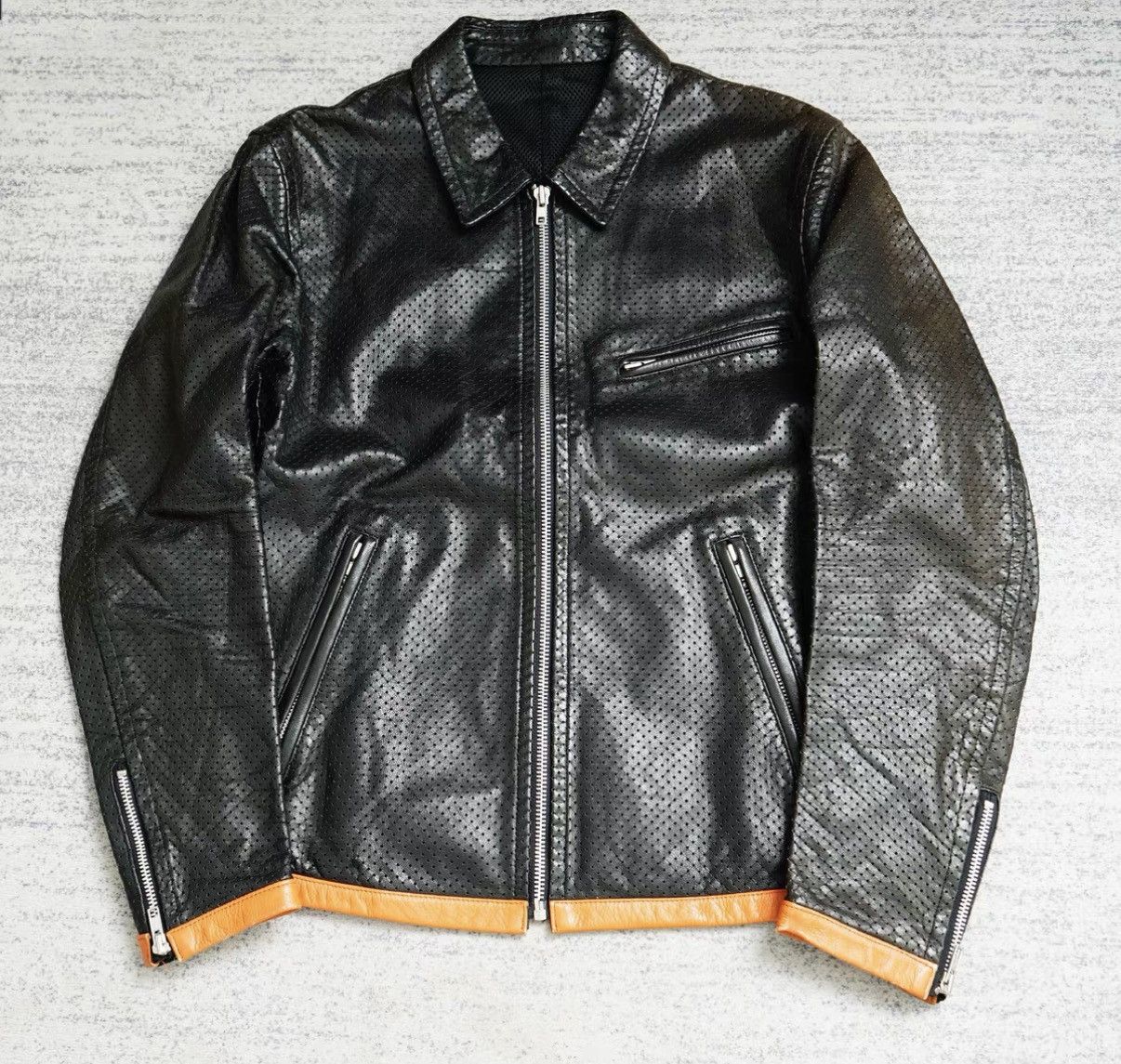 Comme des Garcons Comme des Garçons (CDG) Archive Cleanfit Mesh Leather Jacket Size US M / EU 48-50 / 2 - 1 Thumbnail