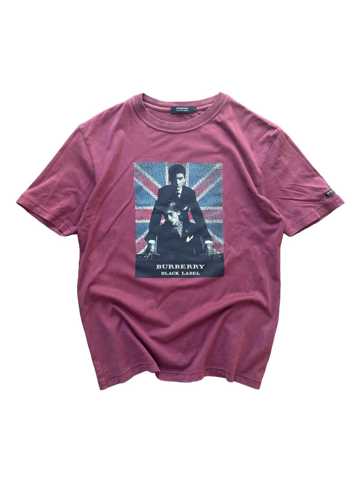 Burberry Burberry Black Label Union Jack T Shirt Purple Medium Size US M / EU 48-50 / 2 - 1 Thumbnail