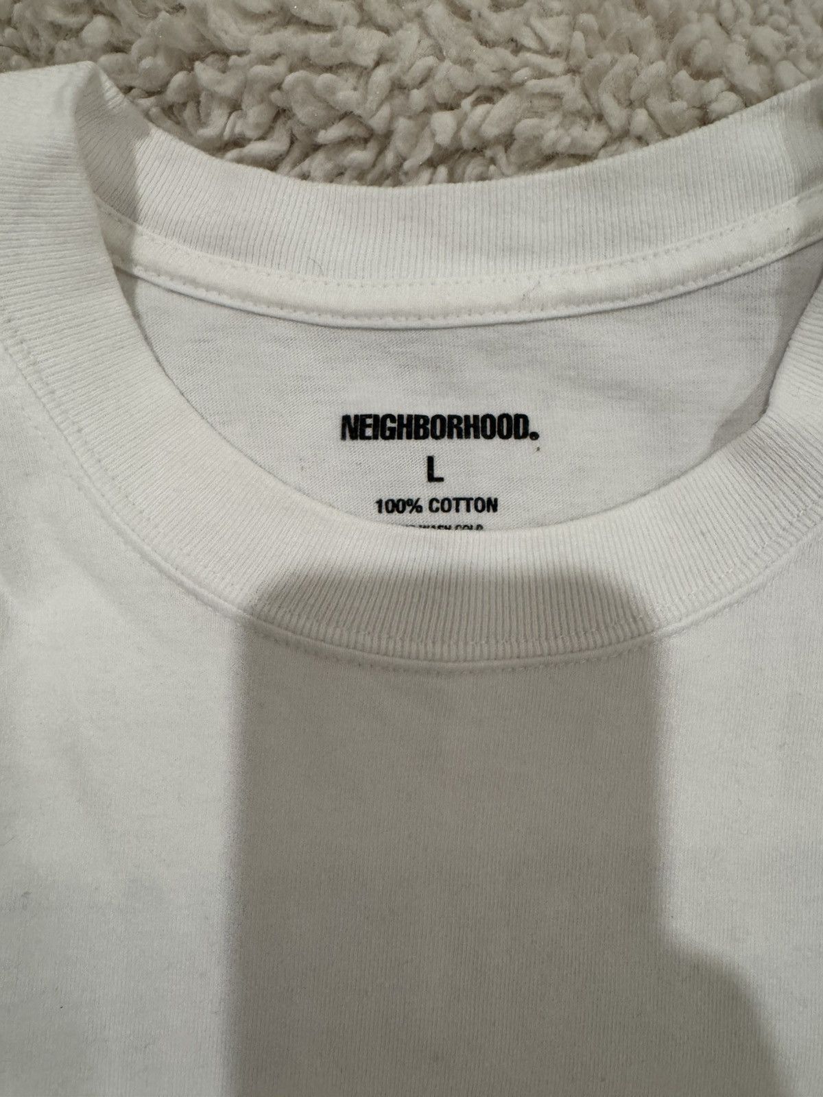 Neighborhood Neighborhood Logo T-Shirt White – Size L Size US L / EU 52-54 / 3 - 3 Thumbnail