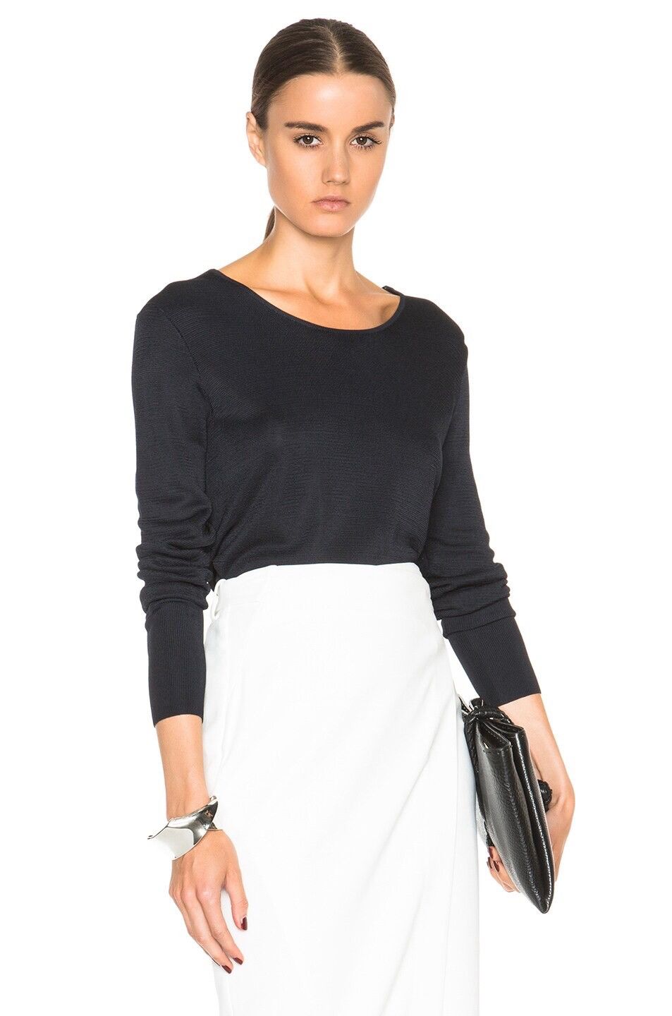 image of Dion Lee - Evening Bondage Back Knit Ink Top in Black, Women's (Size Small)