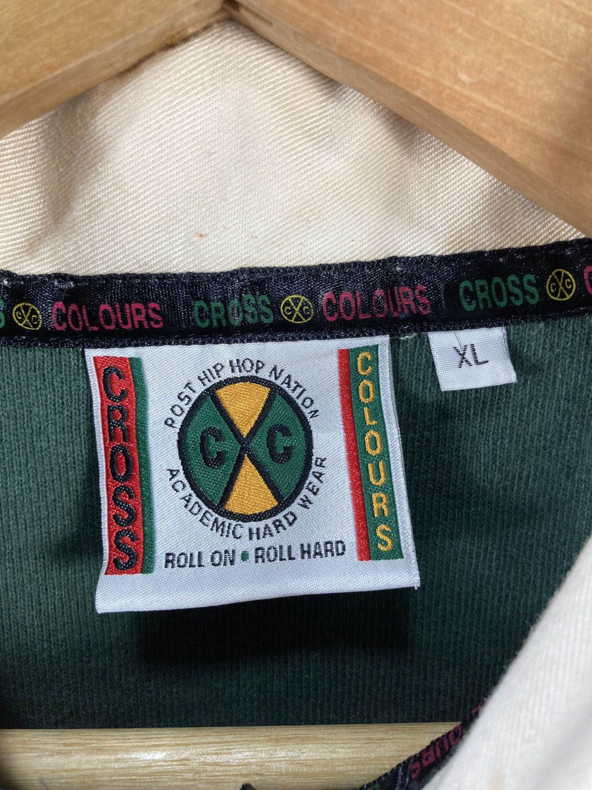 Cross Colours × Rap Tees × Vintage Vintage Cross Colours Post Hiphop Nation Og Polo Rugby Size US XL / EU 56 / 4 - 5 Thumbnail