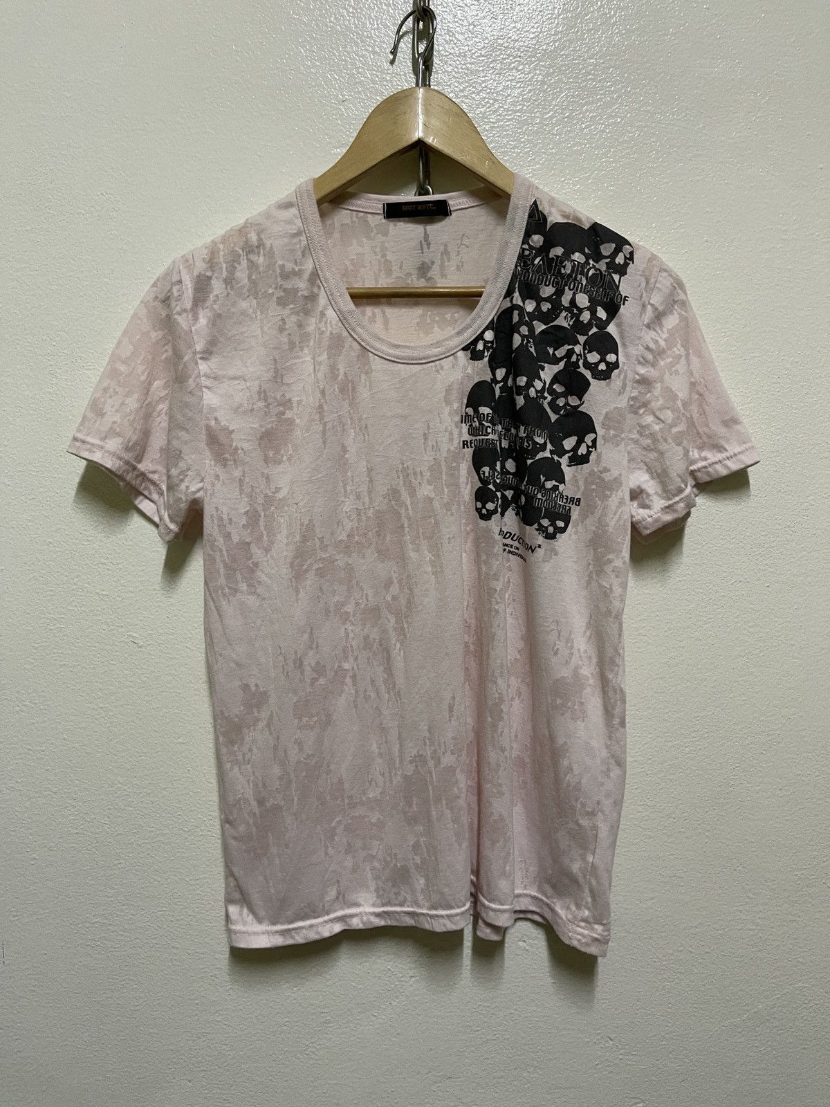 Japanese Brand Body Wave Skull Print T Shirt Size US L / EU 52-54 / 3 - 1 Thumbnail