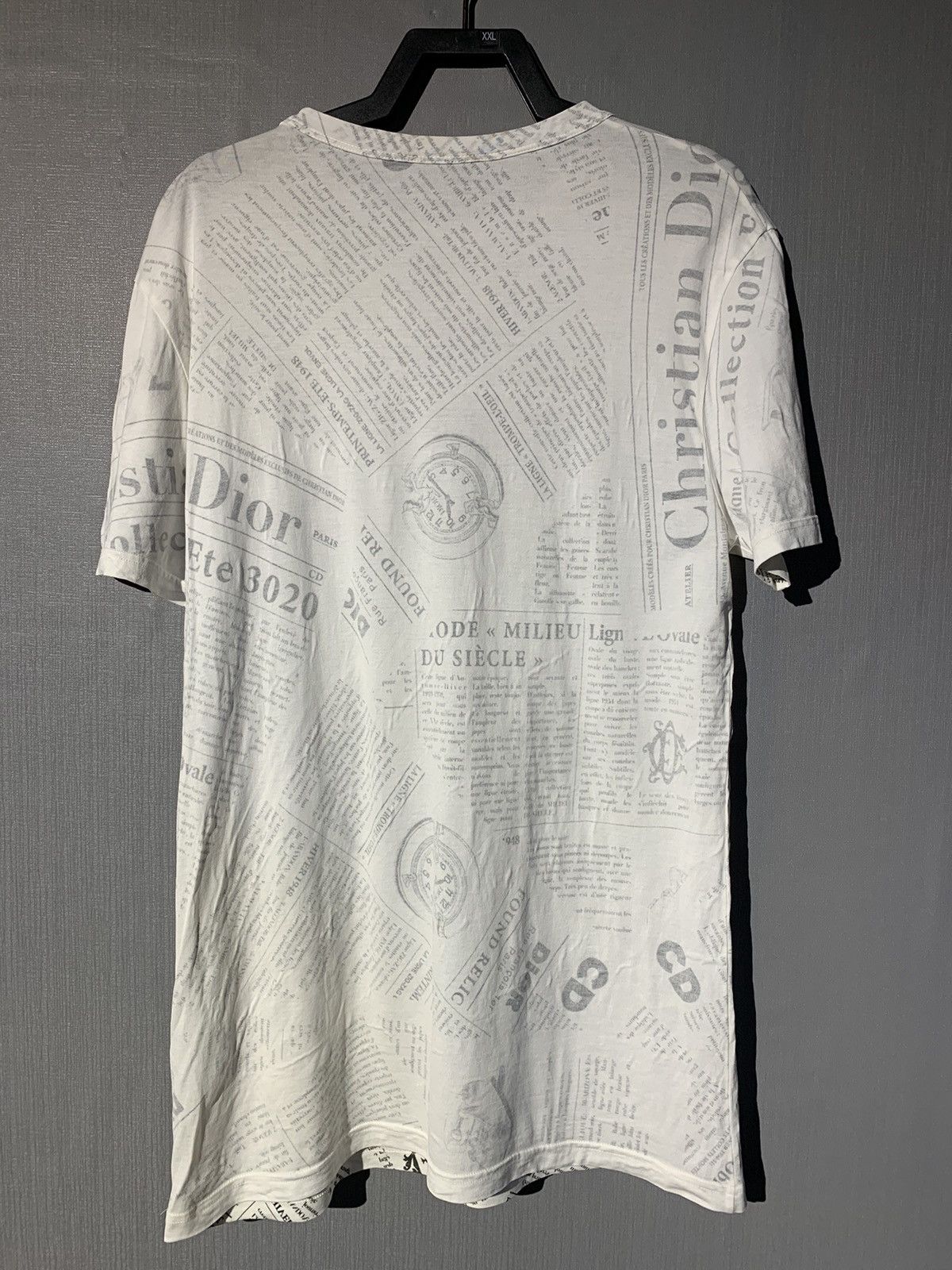 Dior Dior x Daniel Arsham Newspaper Print Tee Beige White Size US M / EU 48-50 / 2 - 17 Thumbnail