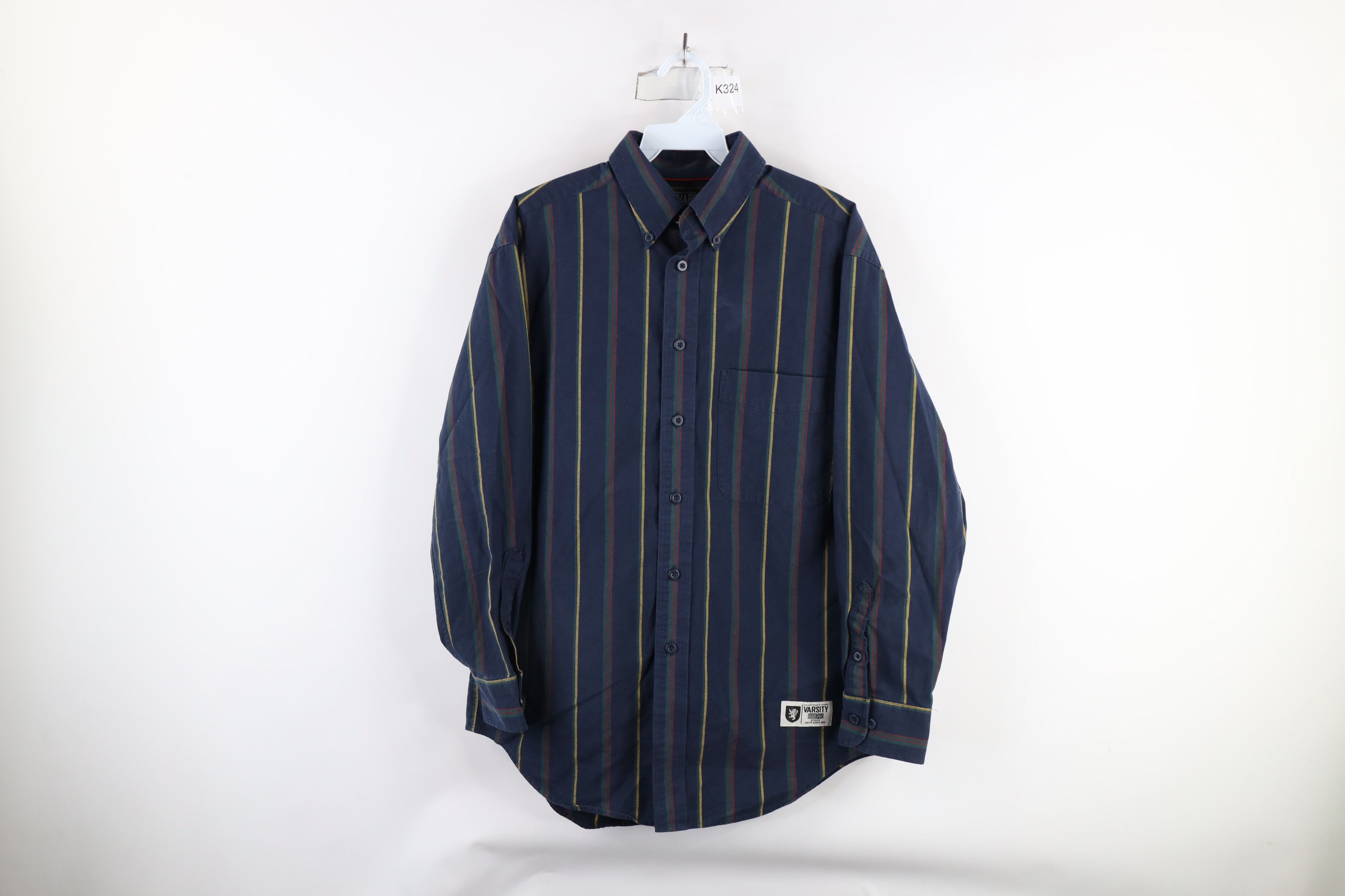 Vintage Vintage 90s Streetwear Striped Collared Button Down Shirt Size US S / EU 44-46 / 1 - 1 Thumbnail