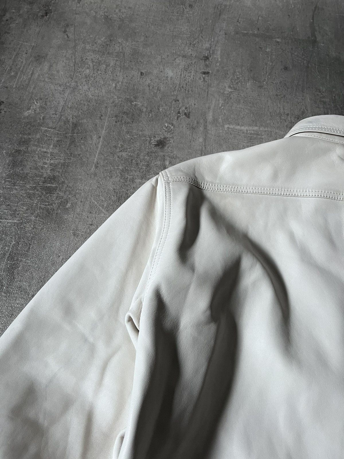 Acne Studios Acne Studios Bia Konst white lamb leather shirt jacket rare Size US M / EU 48-50 / 2 - 17 Thumbnail