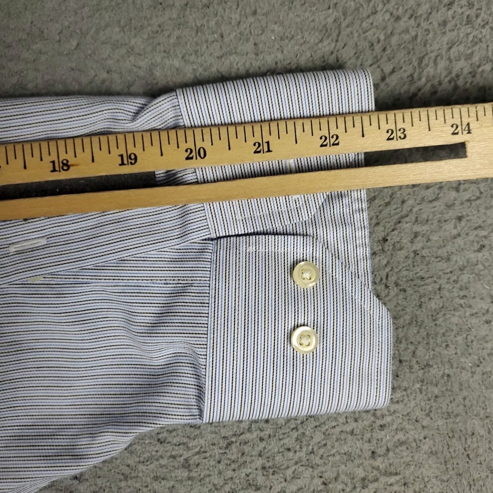 Brooks Brothers Brooks Brothers Shirt Mens 17 Blue Striped Regent Dress Button Up Long Sleeve Size 46R - 7 Thumbnail