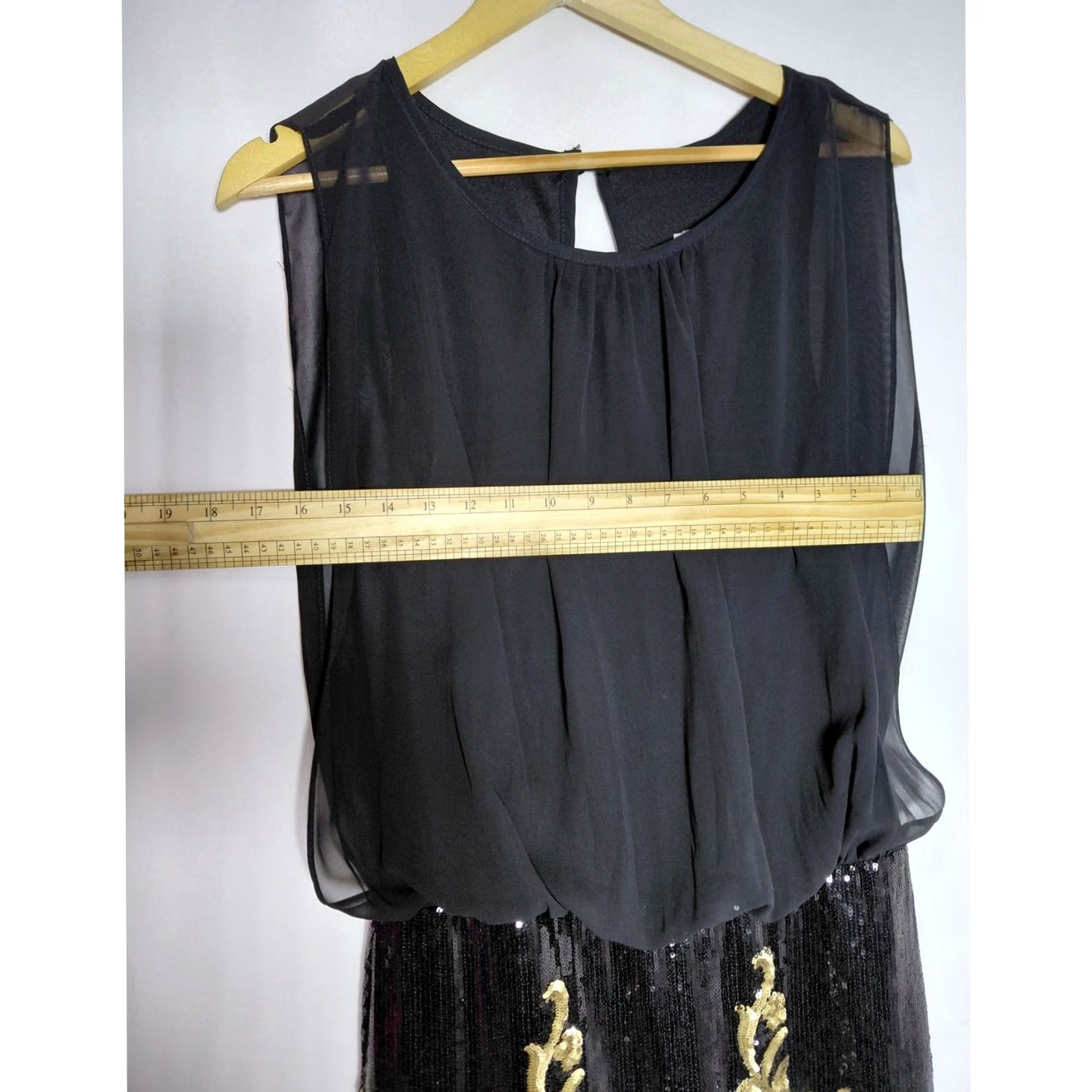 Vintage Rubber Ducky Productions Embroidered Dress Black Knee Length Knit Size S Size S / US 4 / IT 40 - 6 Thumbnail