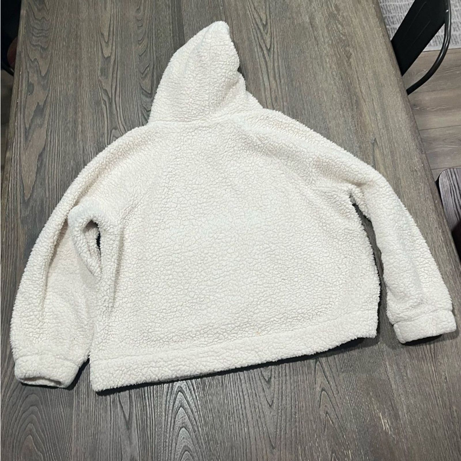 American Eagle Outfitters American Eagle Teddy Sherpa Fleece Hoodie Sweatshirt M Size M / US 6-8 / IT 42-44 - 6 Thumbnail