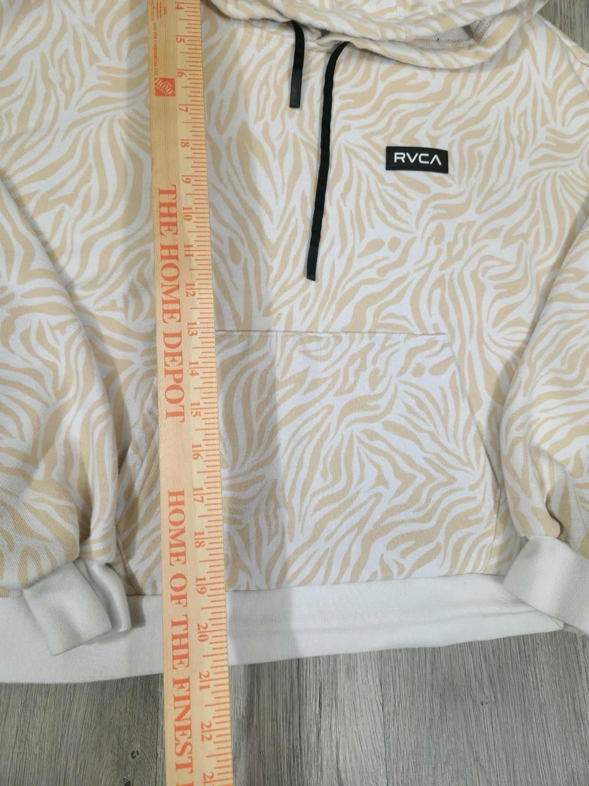 RVCA RVCA Beige White Zebra Print Half Zip Hoodie Pullover XS #6 Size XS / US 0-2 / IT 36-38 - 2 Thumbnail
