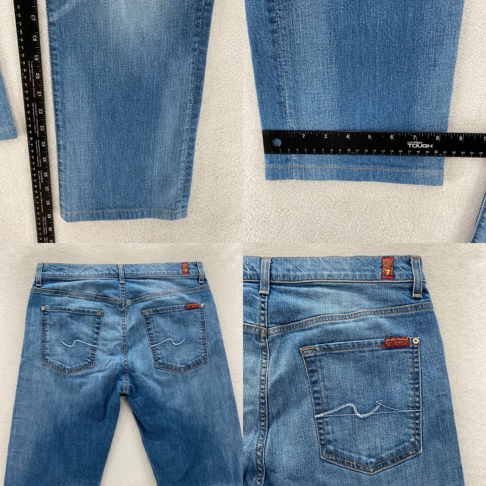 7 For All Mankind 7 For All Mankind Carsen Straight Jeans Mens 34x29 Blue Stretch Denim Casual Size US 34 / EU 50 - 8 Thumbnail