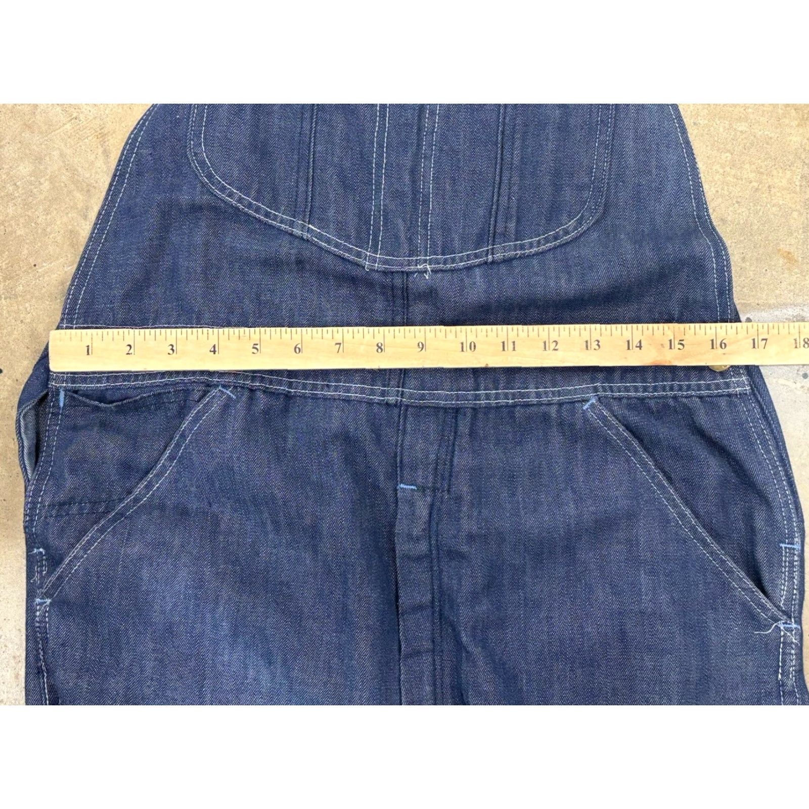 Sears VINTAGE Sears Denim Overalls Bibs Mens 34x28 Workwear 60s Blue Jeans Denim Solid Buckle Mens 34 Inseam 28 Vintage Size US 34 / EU 50 - 6 Thumbnail