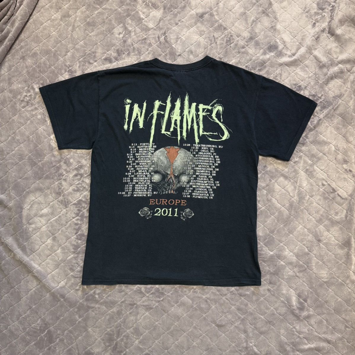 Band Tees × Vintage Vintage 2011 In Flames Band Rock Tee Shirt Size US L / EU 52-54 / 3 - 2 Thumbnail