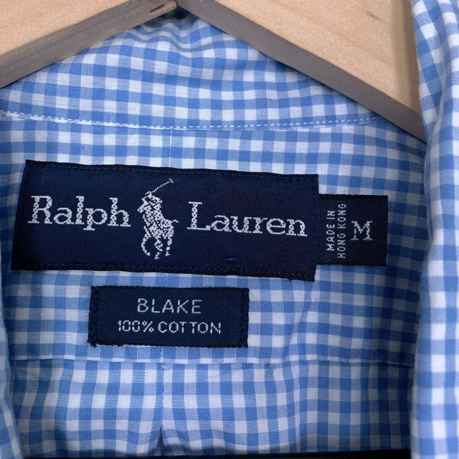 Ralph Lauren Ralph Lauren Blake Shirt Blue Gingham Short Sleeve Mens M Size US M / EU 48-50 / 2 - 6 Thumbnail