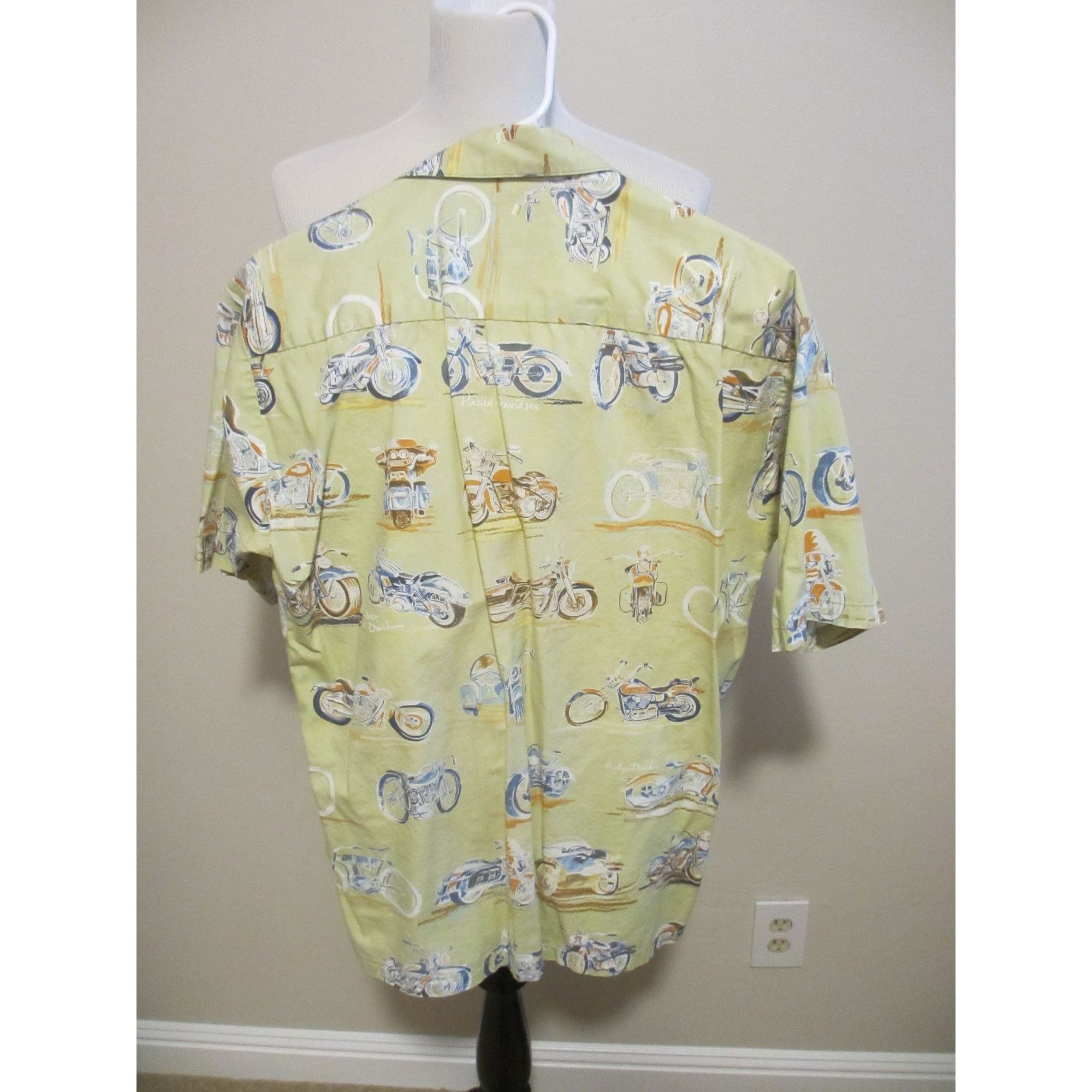 Harley Davidson Harley-Davidson Mens Button-Up Shirt With Motorcycle Print D Size US M / EU 48-50 / 2 - 3 Thumbnail