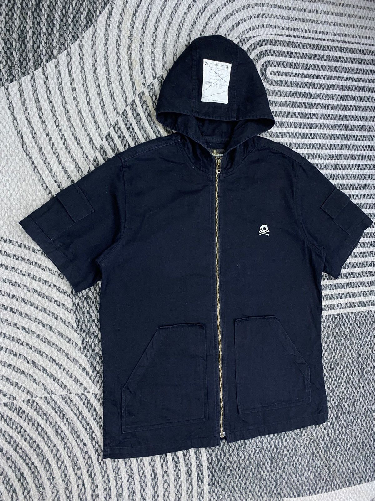 Japanese Brand Vintage Six Sim Sadism Skull Embroidery Zip-Up Hooded Jacket Size US M / EU 48-50 / 2 - 3 Thumbnail
