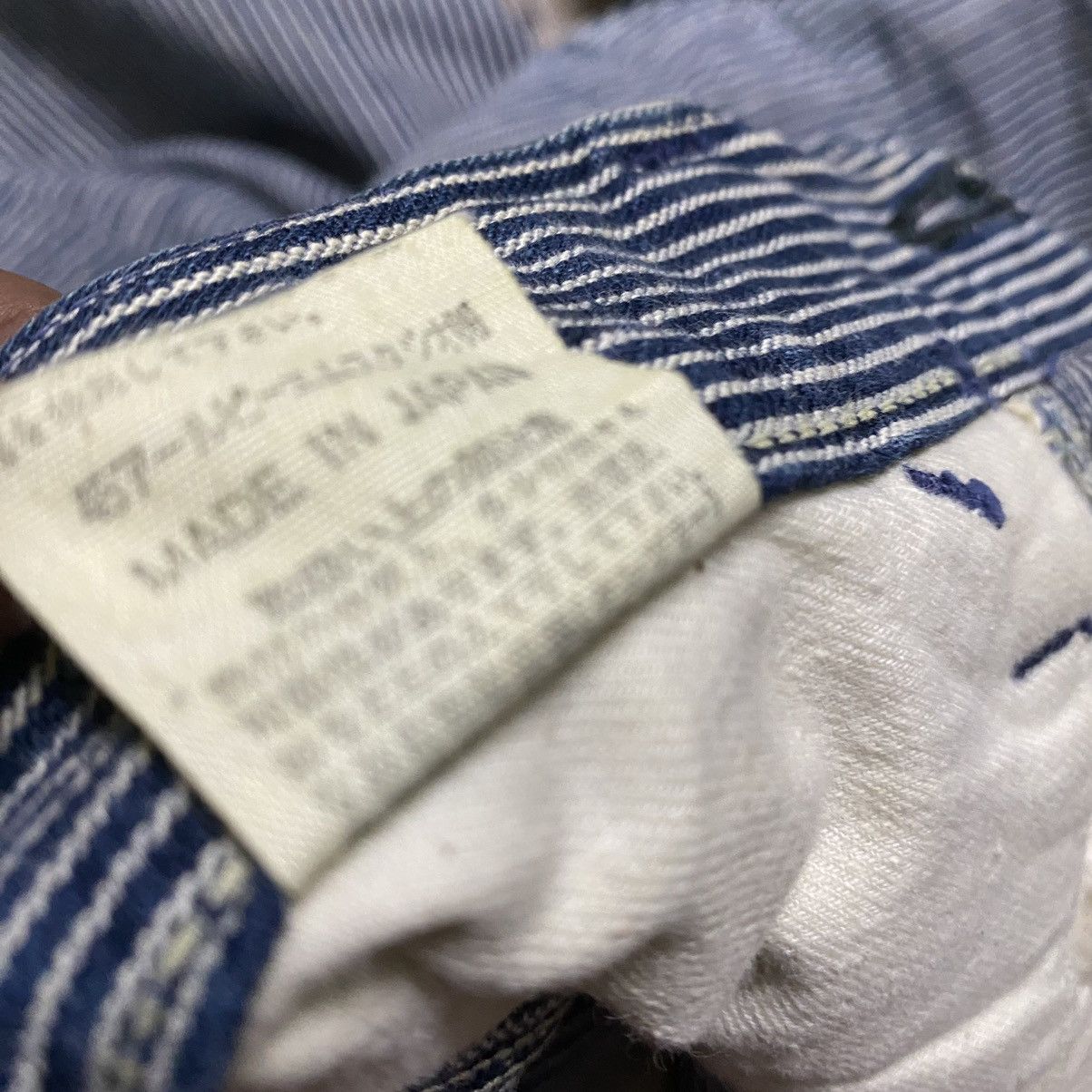 45rpm 45rpm Blue Cafe Pinstripe Work Pants Size US 29 - 22 Thumbnail