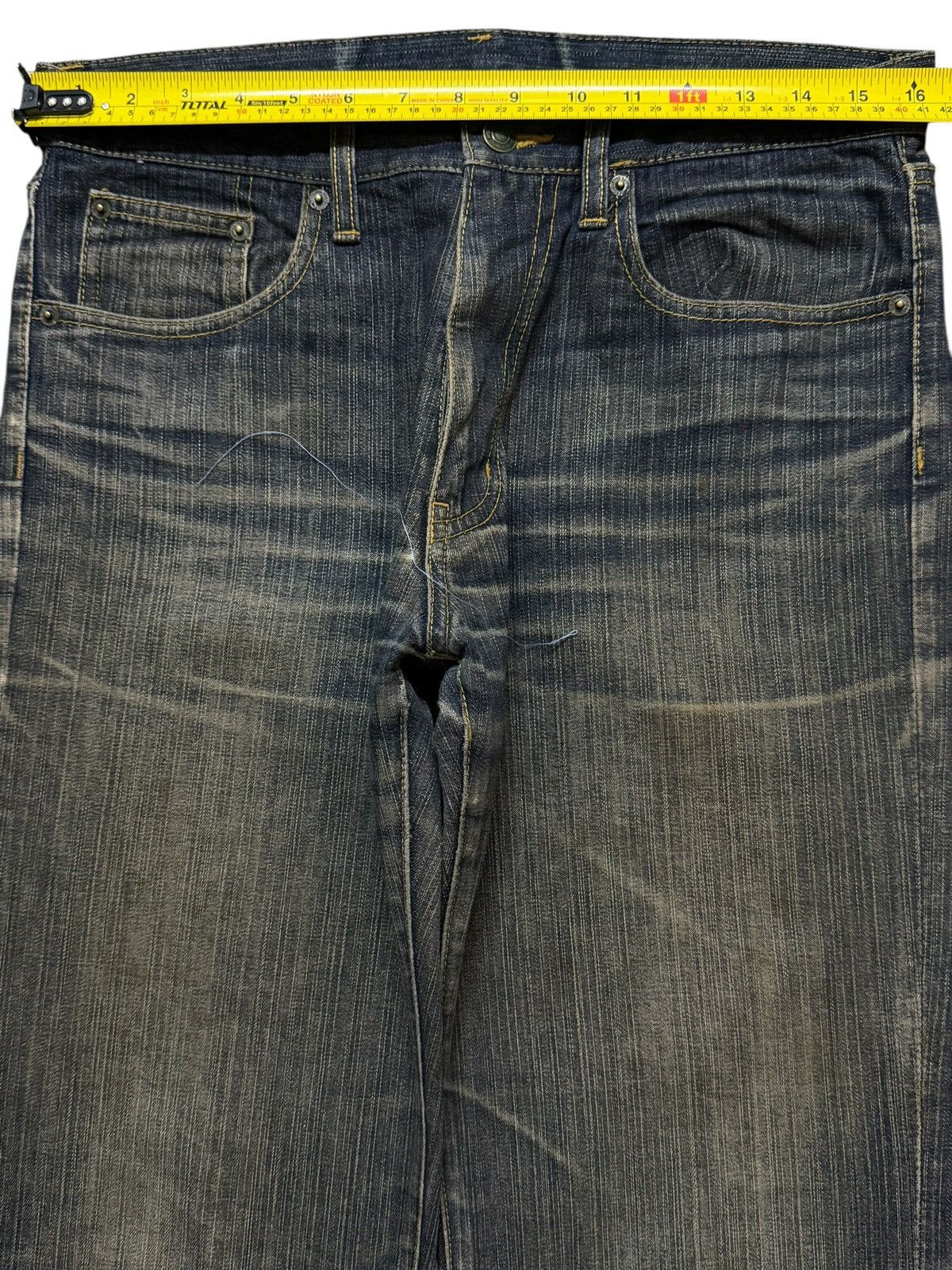 14th Addiction Vintage Y2K Japanese Brand Mud Wash Whisker Regular Straight Size US 32 / EU 48 - 8 Thumbnail