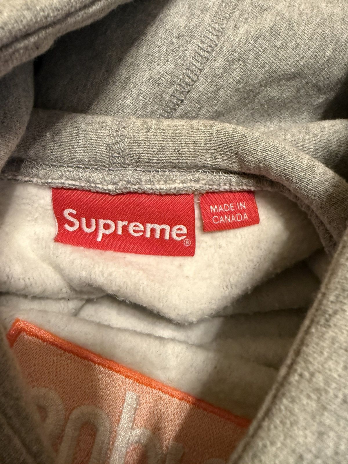 Supreme FW17 Supreme Box Logo Hooded Sweatshirt Grey Orange XL Size US XL / EU 56 / 4 - 10 Thumbnail