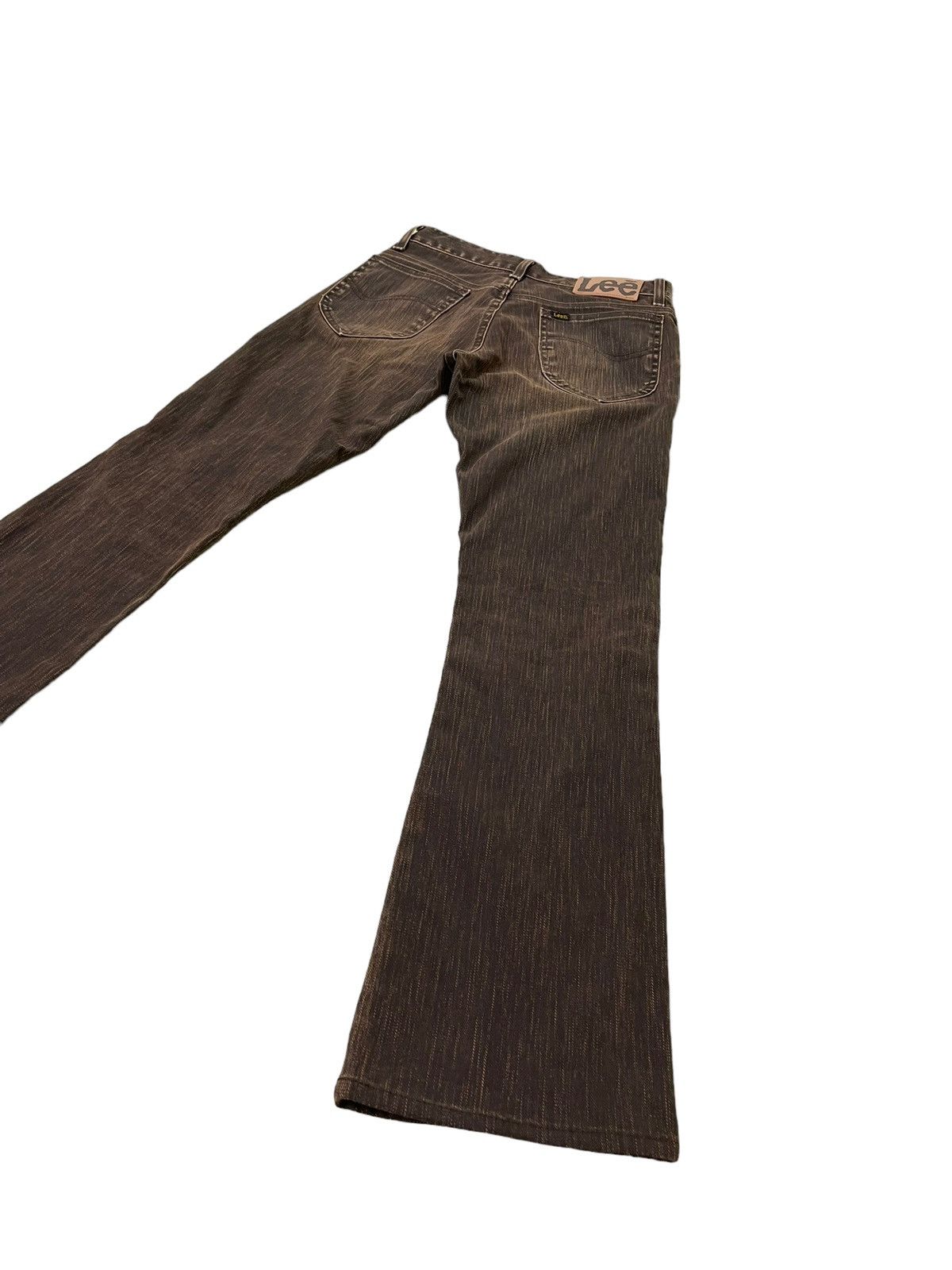 Japanese Brand Flare Jeans Lee Japan Pinstriped Low Rise Boot Cut 7🟦0 Size US 29 - 12 Thumbnail