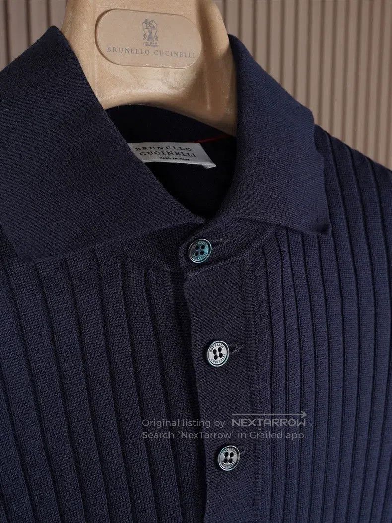 Brunello Cucinelli Brunello Cucinelli Sea Island Cotton Knit Short Sleeve Pol Size US M / EU 48-50 / 2 - 3 Thumbnail
