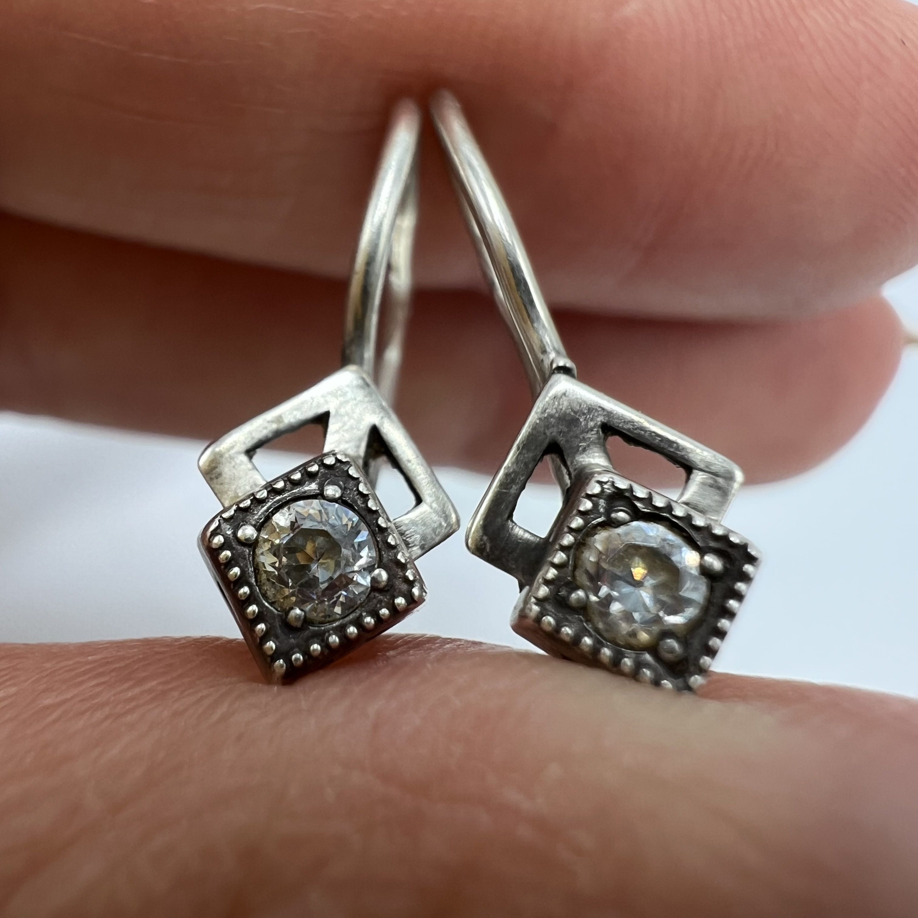 Sterling Silver Vintage Pair Of Stud Earrings Sterling Silver 925 Size ONE SIZE - 6 Thumbnail