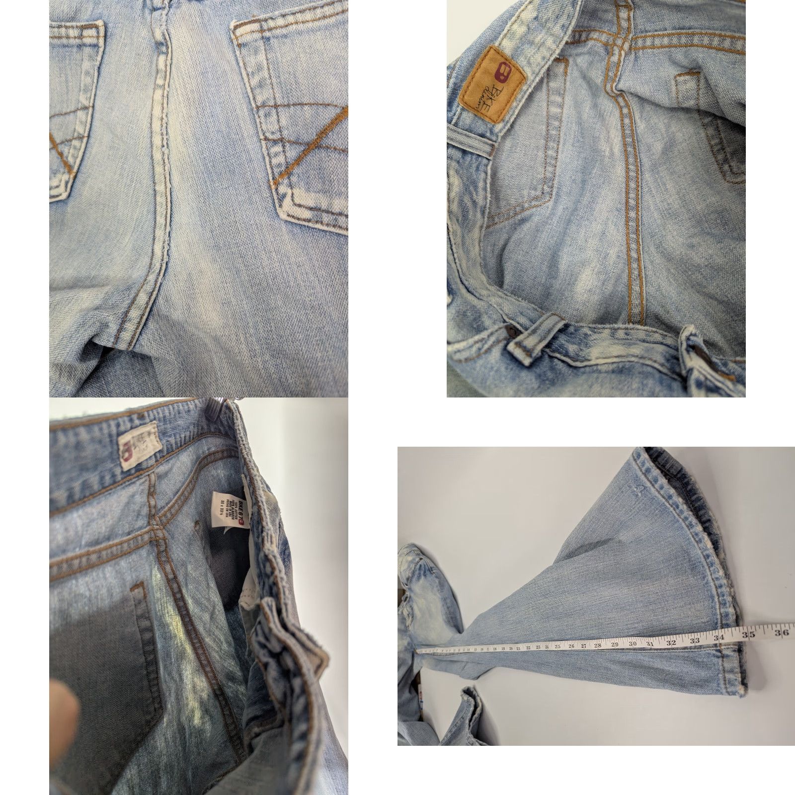 Vintage BKE Buckle STAN Womens Jeans - Denim, Size 30x33.5, Regular, Bootcut, Distressed Blue, Medium Wash, 67 Buckle Buckle, Pants, Jeans, Women Size 24" / US 00 / IT 34 - 8 Thumbnail