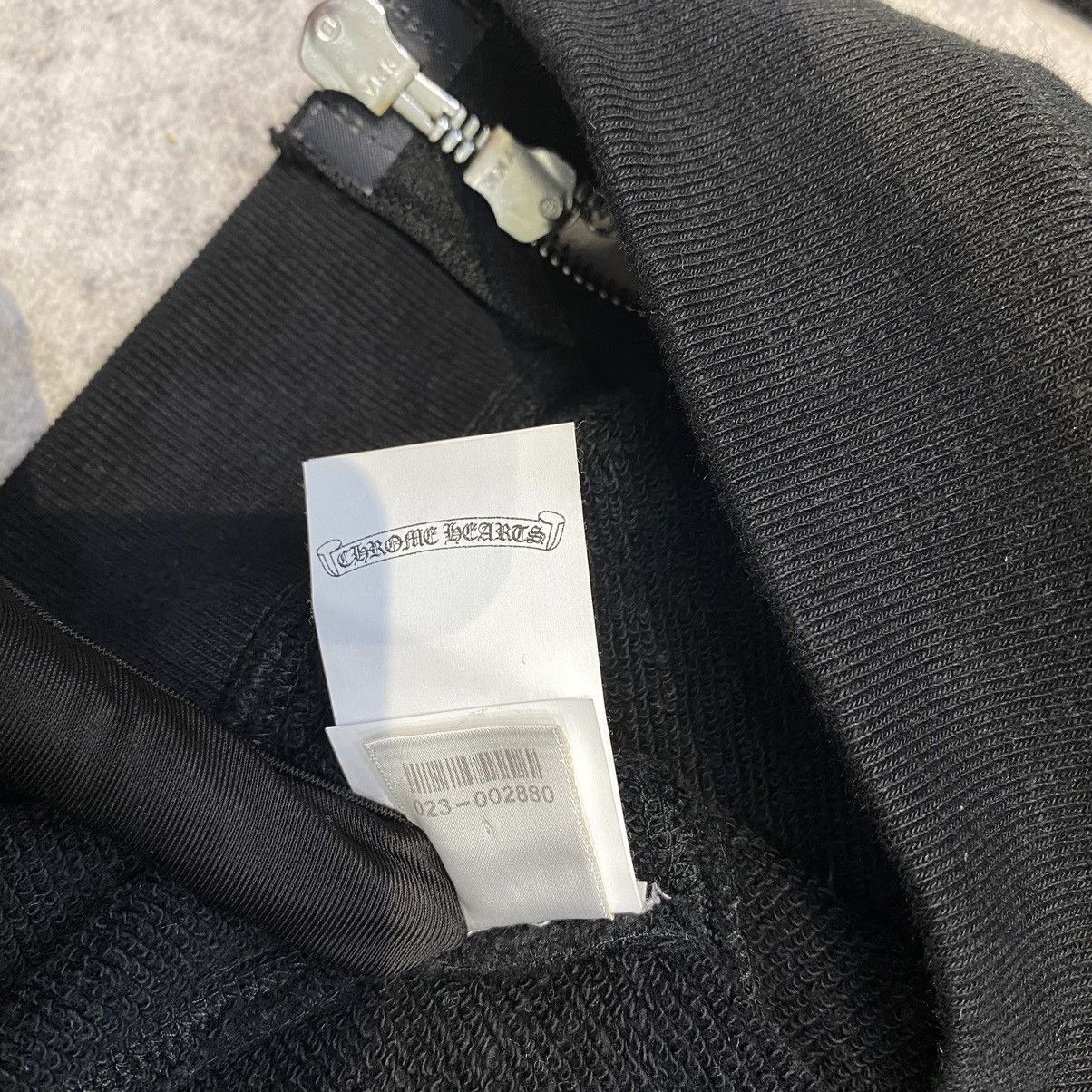 Chrome Hearts CHROME HEARTS Black Leather Plus Patchwork Terry Hoodie Zip Size US S / EU 44-46 / 1 - 11 Thumbnail