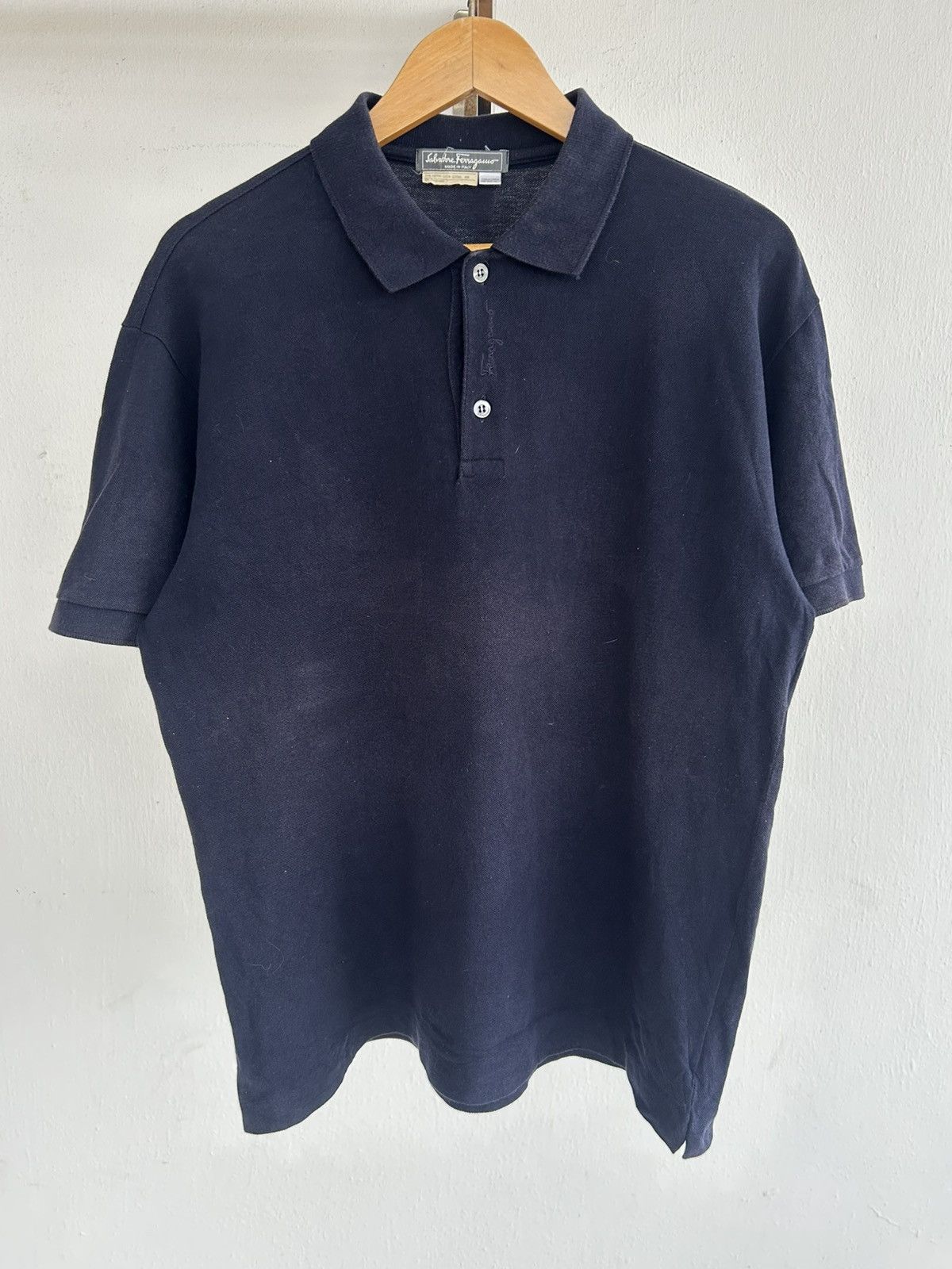 Salvatore Ferragamo Salvatore Ferragamo Vintage Polo Blue Tee Size US L / EU 52-54 / 3 - 1 Thumbnail