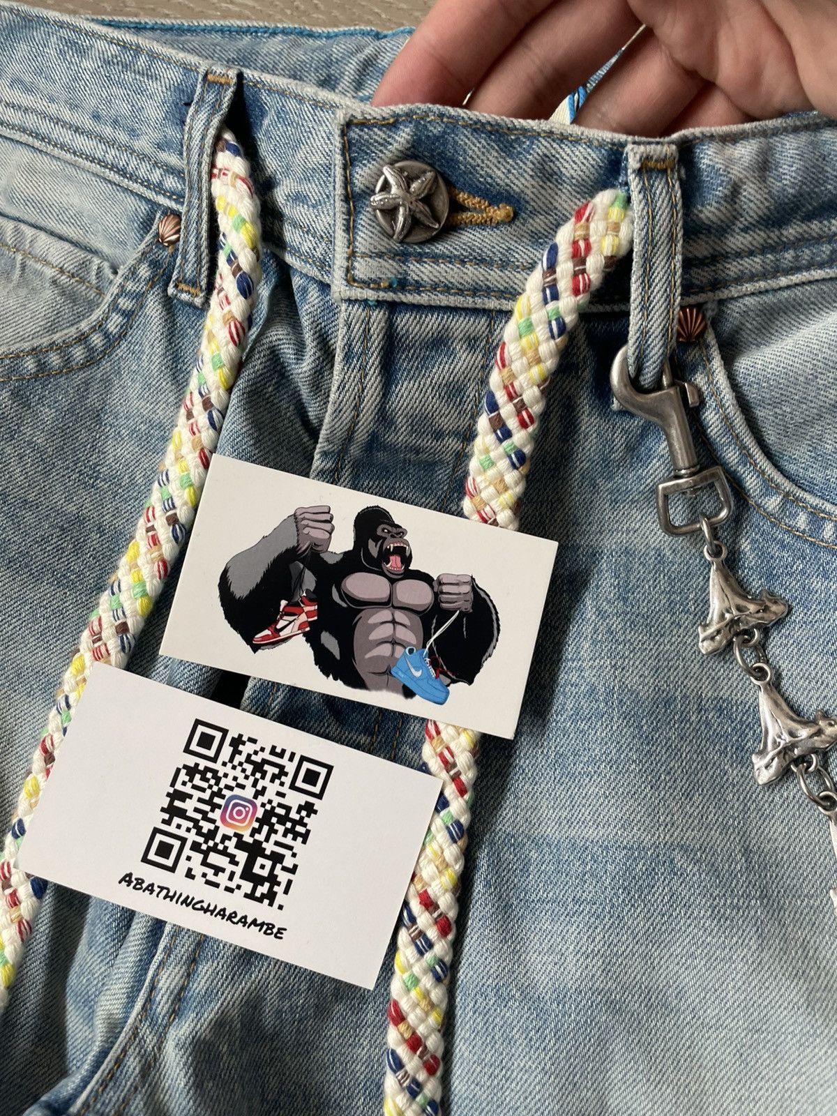 Other Ercole Studios Crystal Denim With Chain Size US 30 / EU 46 - 4 Thumbnail