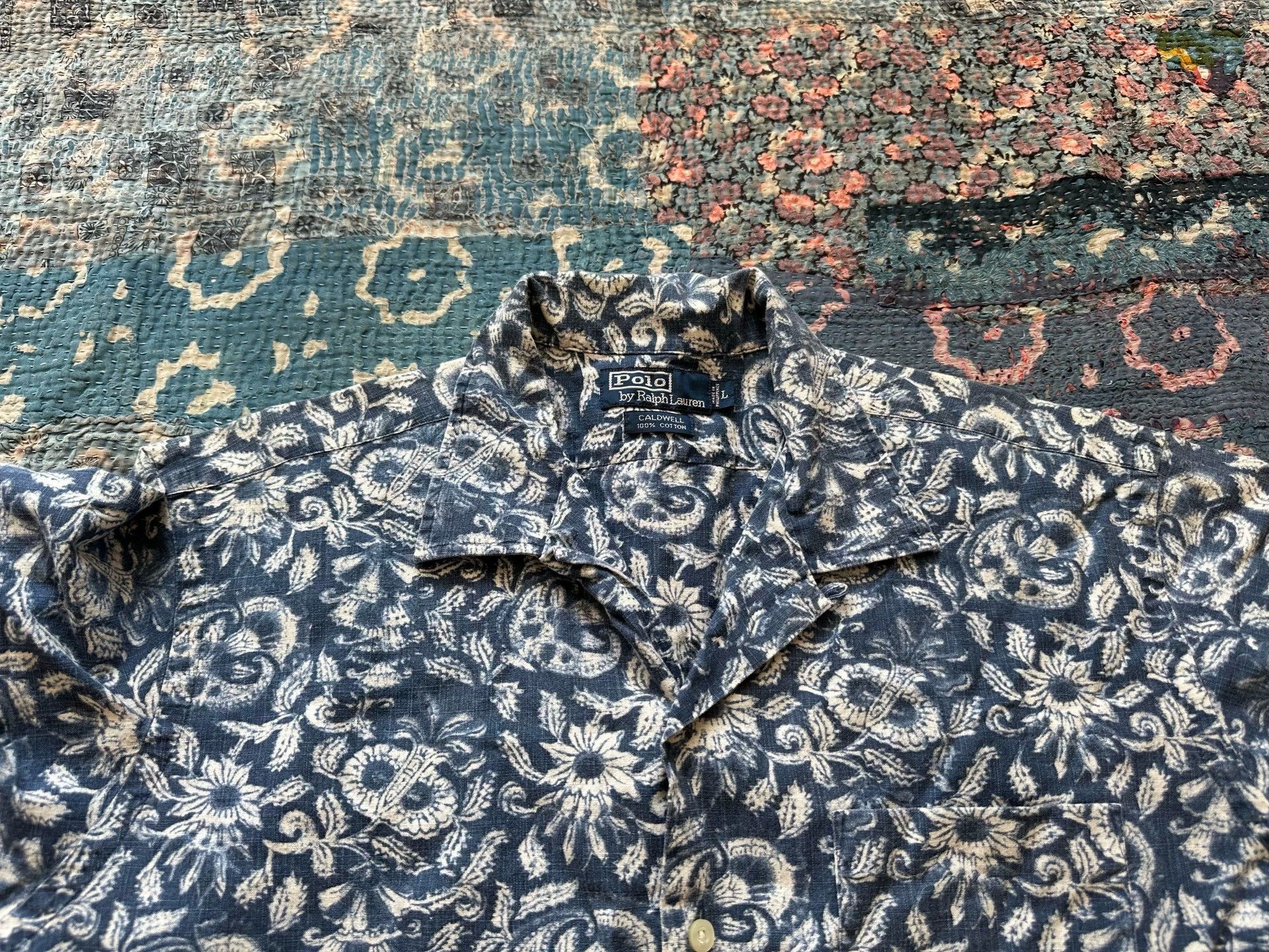 RRL Ralph Lauren RRL indigo dyed floral shirt L new Size US L / EU 52-54 / 3 - 3 Thumbnail